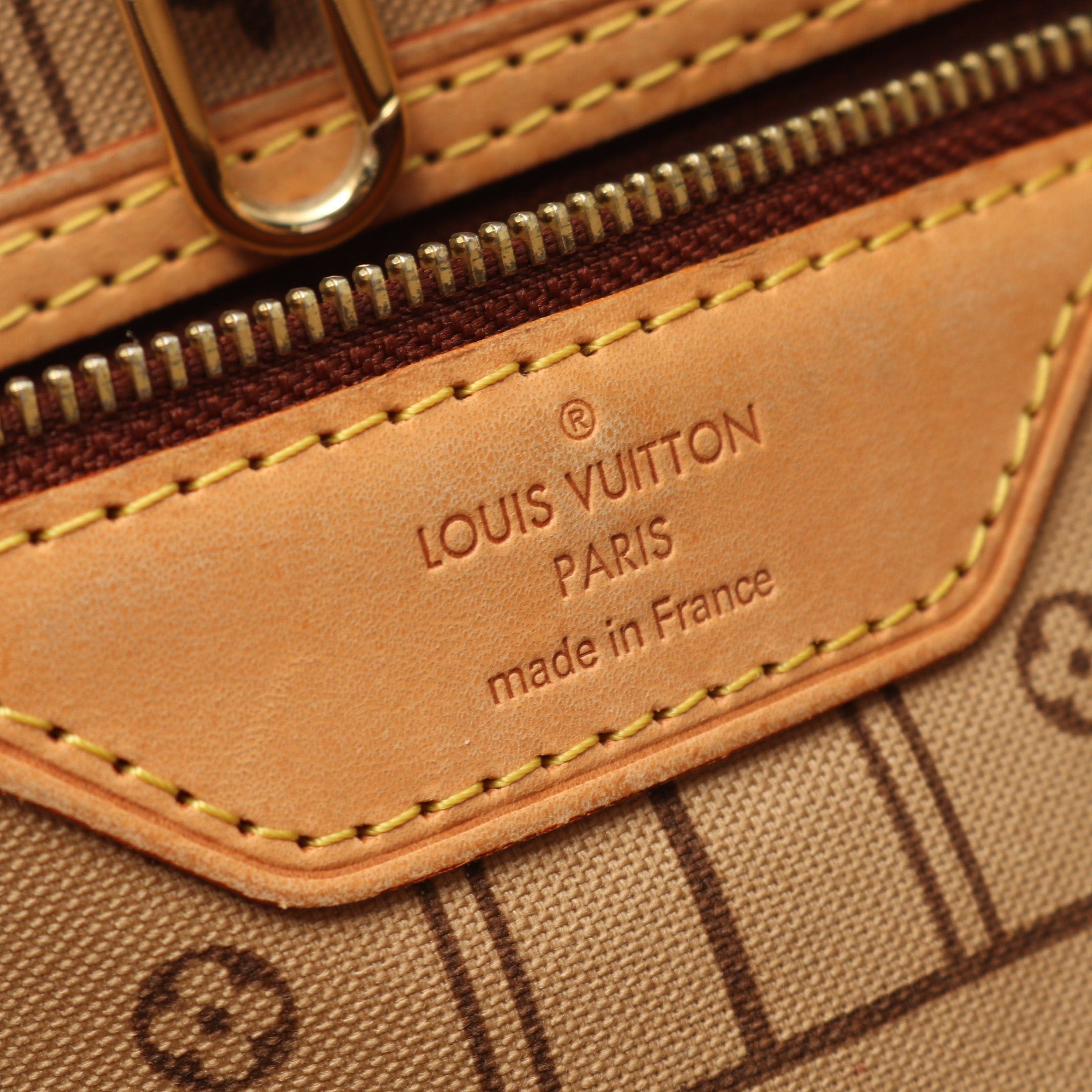 Louis Vuitton Louis Vuitton Neverfull Mm Monogram Shoulder Bag Tote Leather Brown Size ONE SIZE - 4 Thumbnail