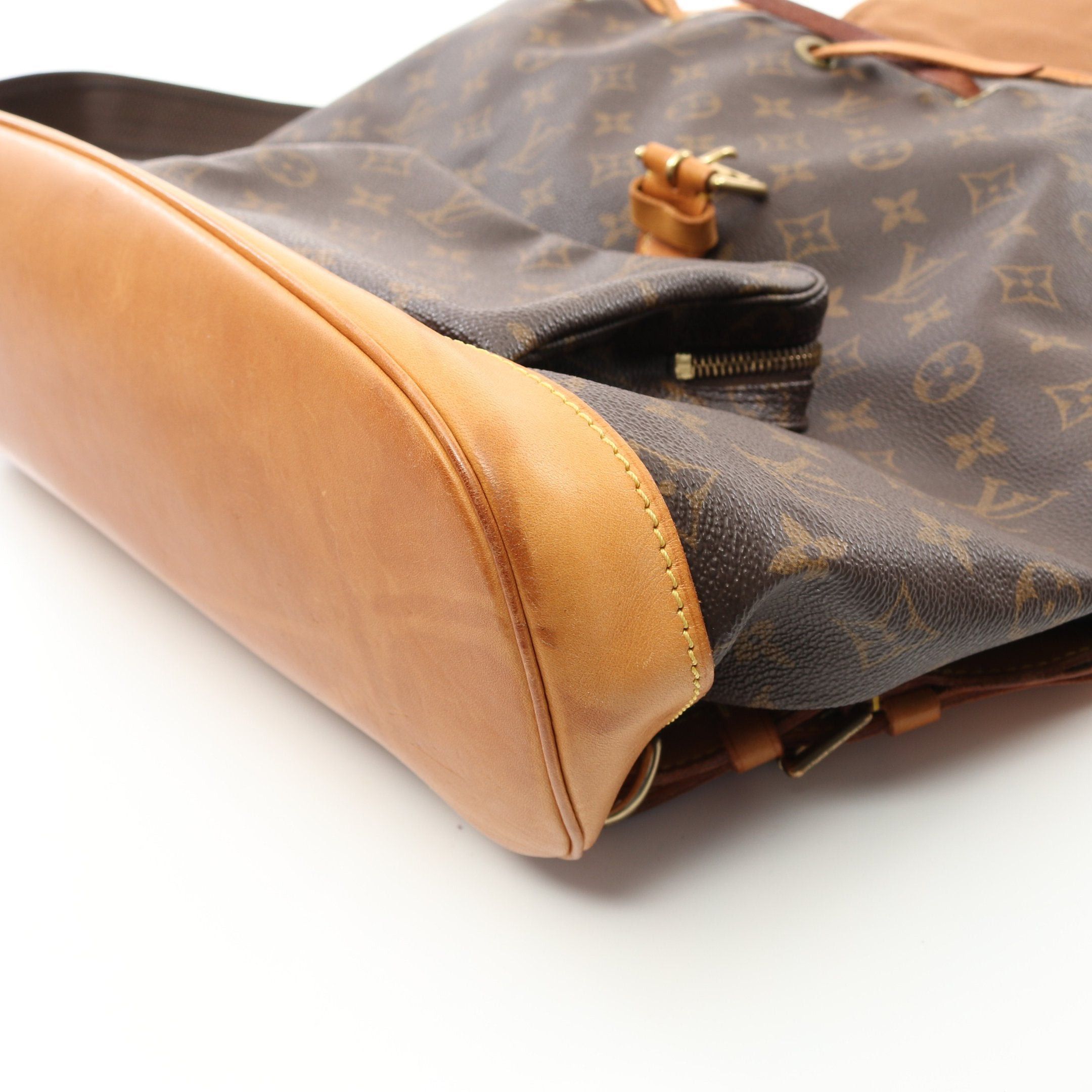Louis Vuitton Louis Vuitton Montsouris Gm Monogram Backpack Rucksack Leather Brown Size ONE SIZE - 7 Thumbnail