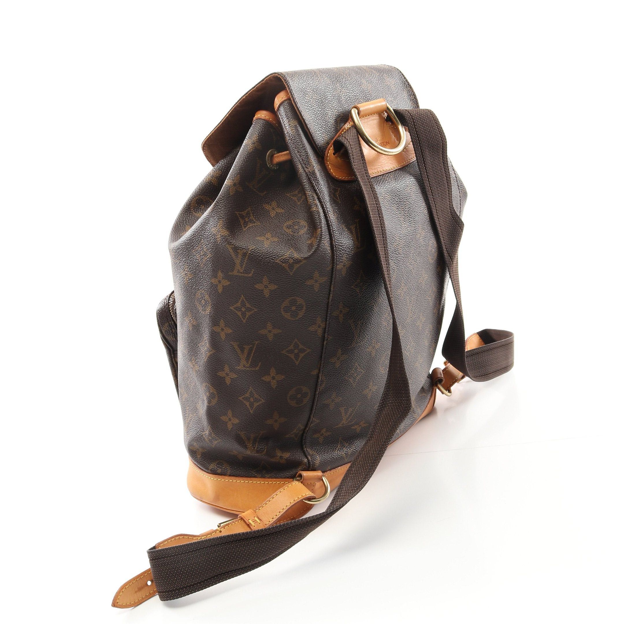 Louis Vuitton Louis Vuitton Montsouris Gm Monogram Backpack Rucksack Leather Brown Size ONE SIZE - 2 Thumbnail