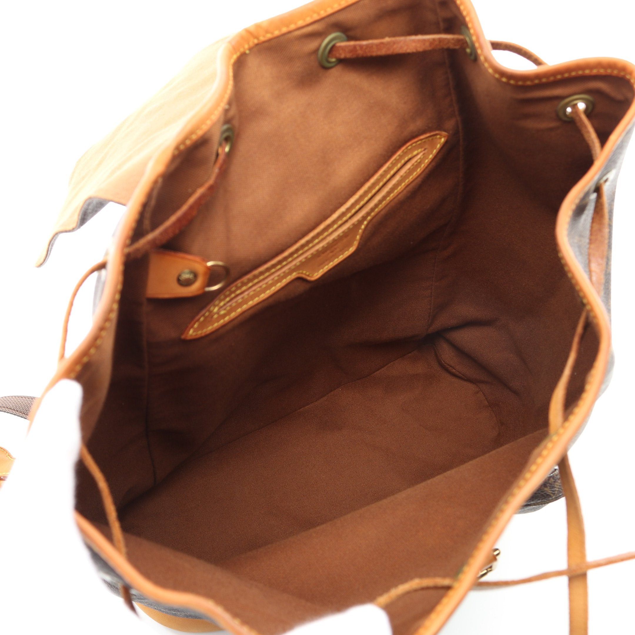 Louis Vuitton Louis Vuitton Montsouris Gm Monogram Backpack Rucksack Leather Brown Size ONE SIZE - 3 Thumbnail