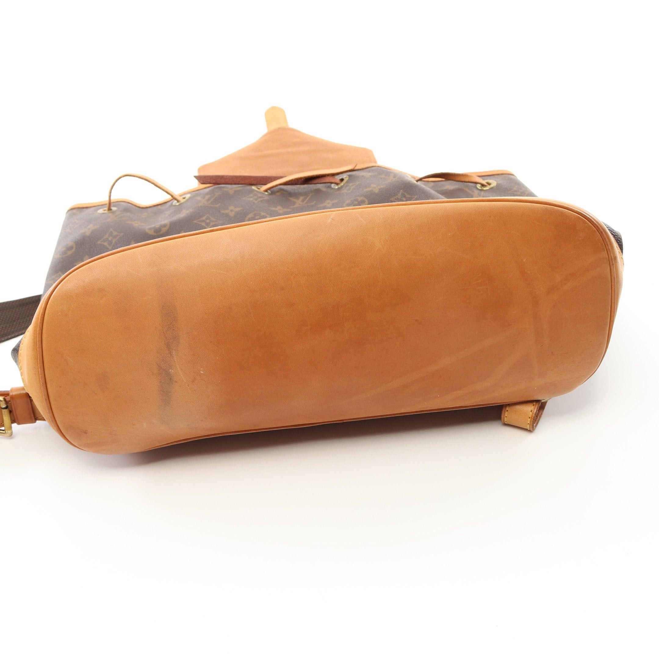 Louis Vuitton Louis Vuitton Montsouris Gm Monogram Backpack Rucksack Leather Brown Size ONE SIZE - 8 Thumbnail