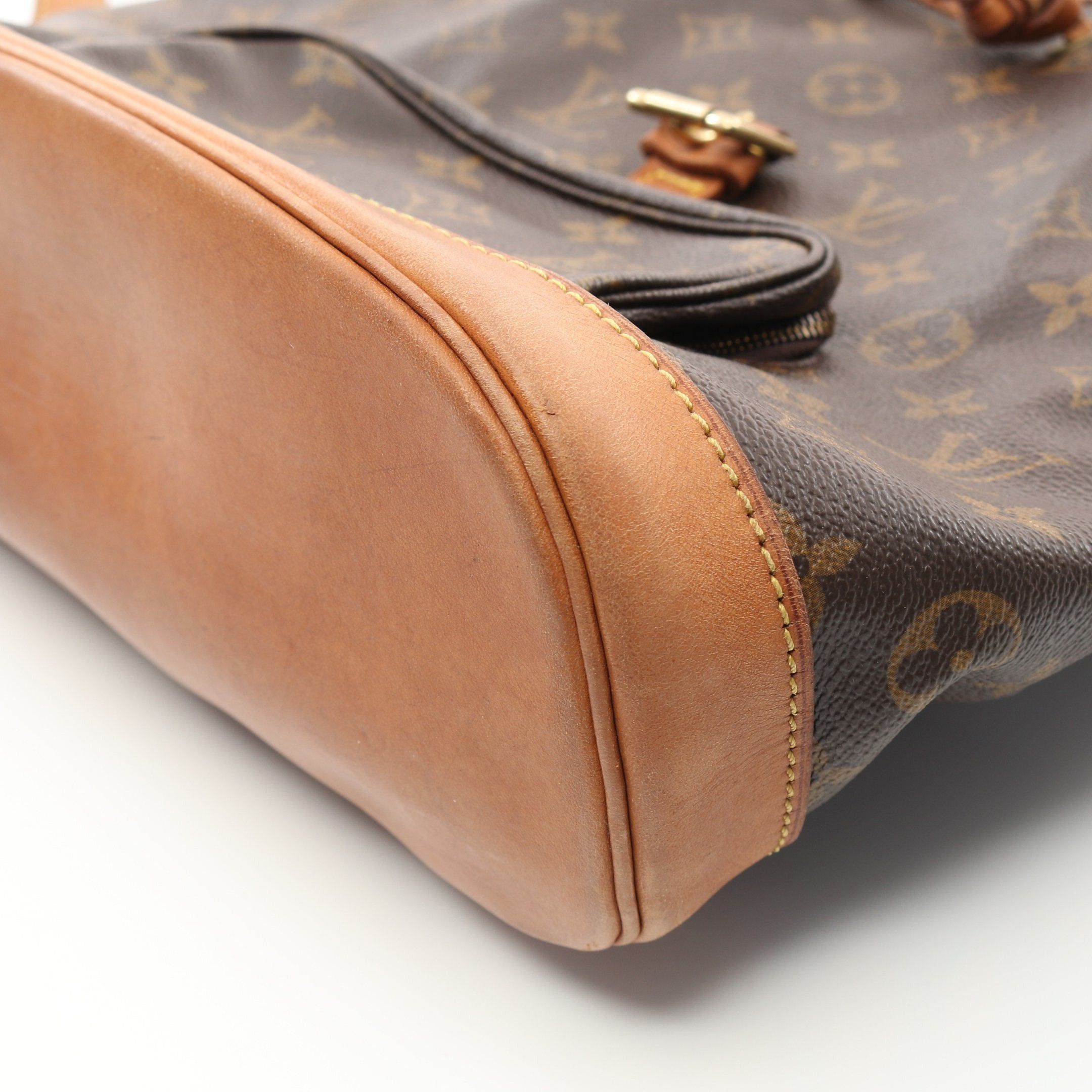 Louis Vuitton Louis Vuitton Montsouris Mm Monogram Backpack Rucksack Leather Brown Size ONE SIZE - 7 Thumbnail