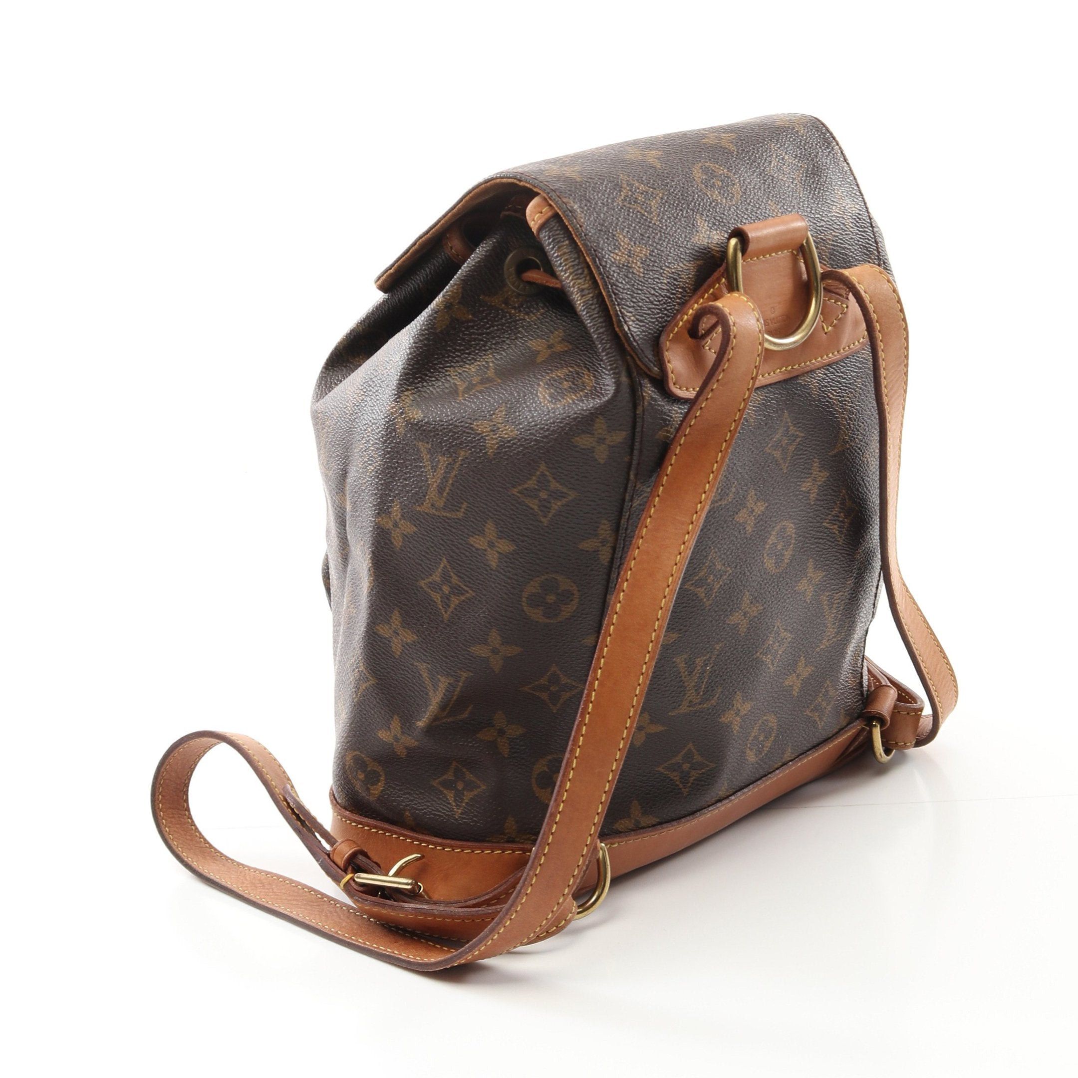 Louis Vuitton Louis Vuitton Montsouris Mm Monogram Backpack Rucksack Leather Brown Size ONE SIZE - 2 Thumbnail