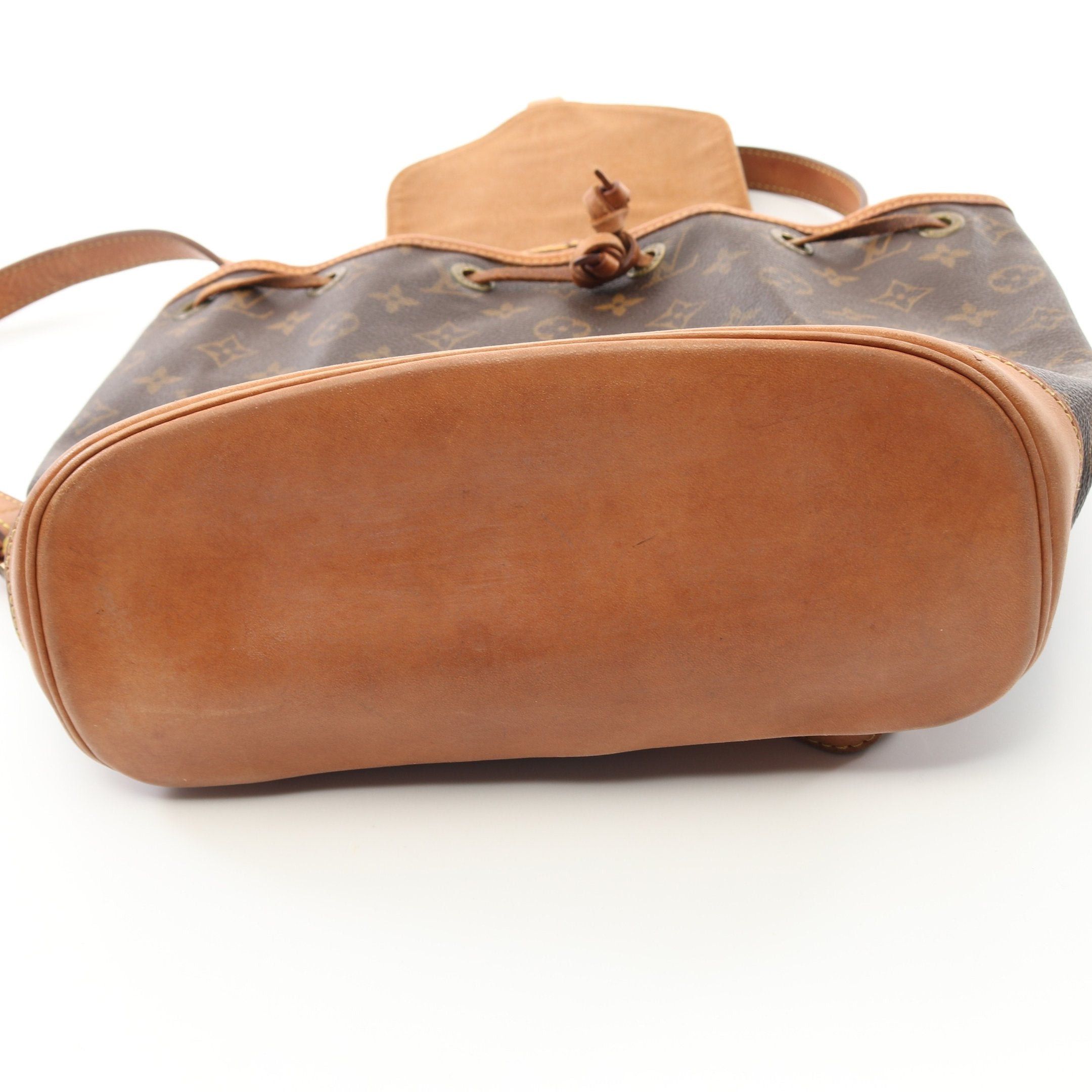 Louis Vuitton Louis Vuitton Montsouris Mm Monogram Backpack Rucksack Leather Brown Size ONE SIZE - 8 Thumbnail