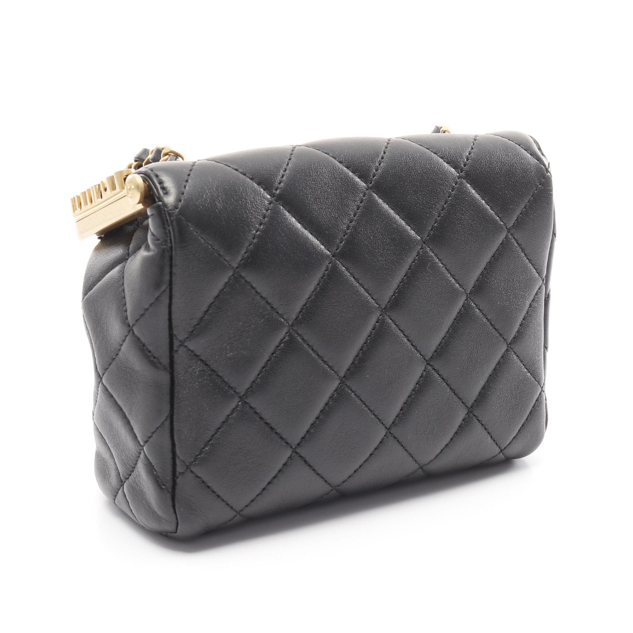 Chanel Chanel Matelasse Chain Shoulder Bag Rhinestone Fake Pearl Lambskin Black Gold Hardware Size ONE SIZE - 2 Thumbnail