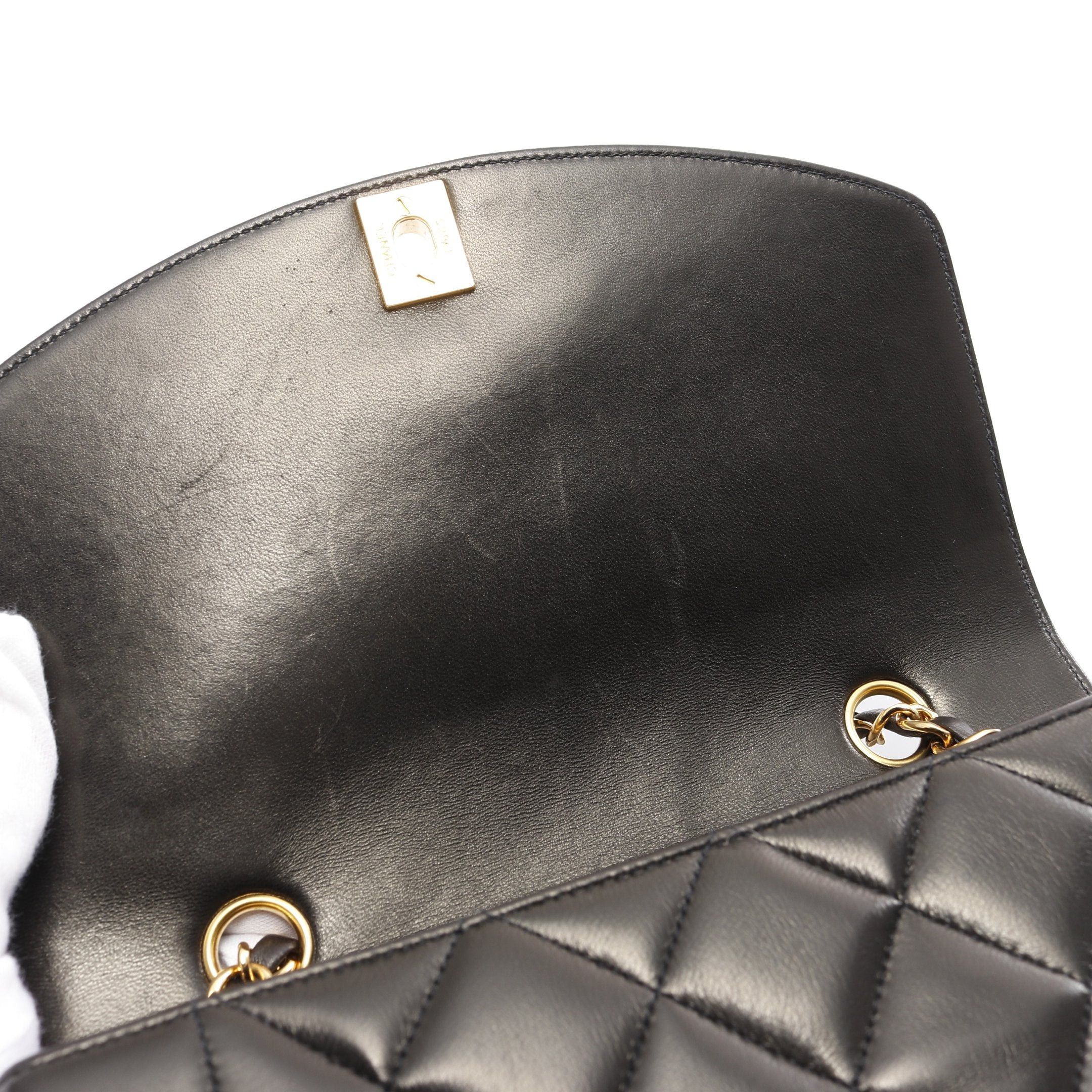 Chanel Chanel Matelasse Diana Flap Chain Shoulder Bag Lambskin Black Gold Hardware Size ONE SIZE - 10 Thumbnail