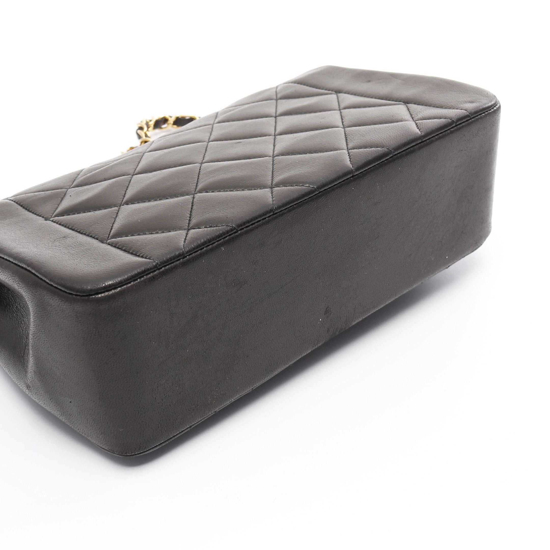 Chanel Chanel Matelasse Diana Flap Chain Shoulder Bag Lambskin Black Gold Hardware Size ONE SIZE - 7 Thumbnail