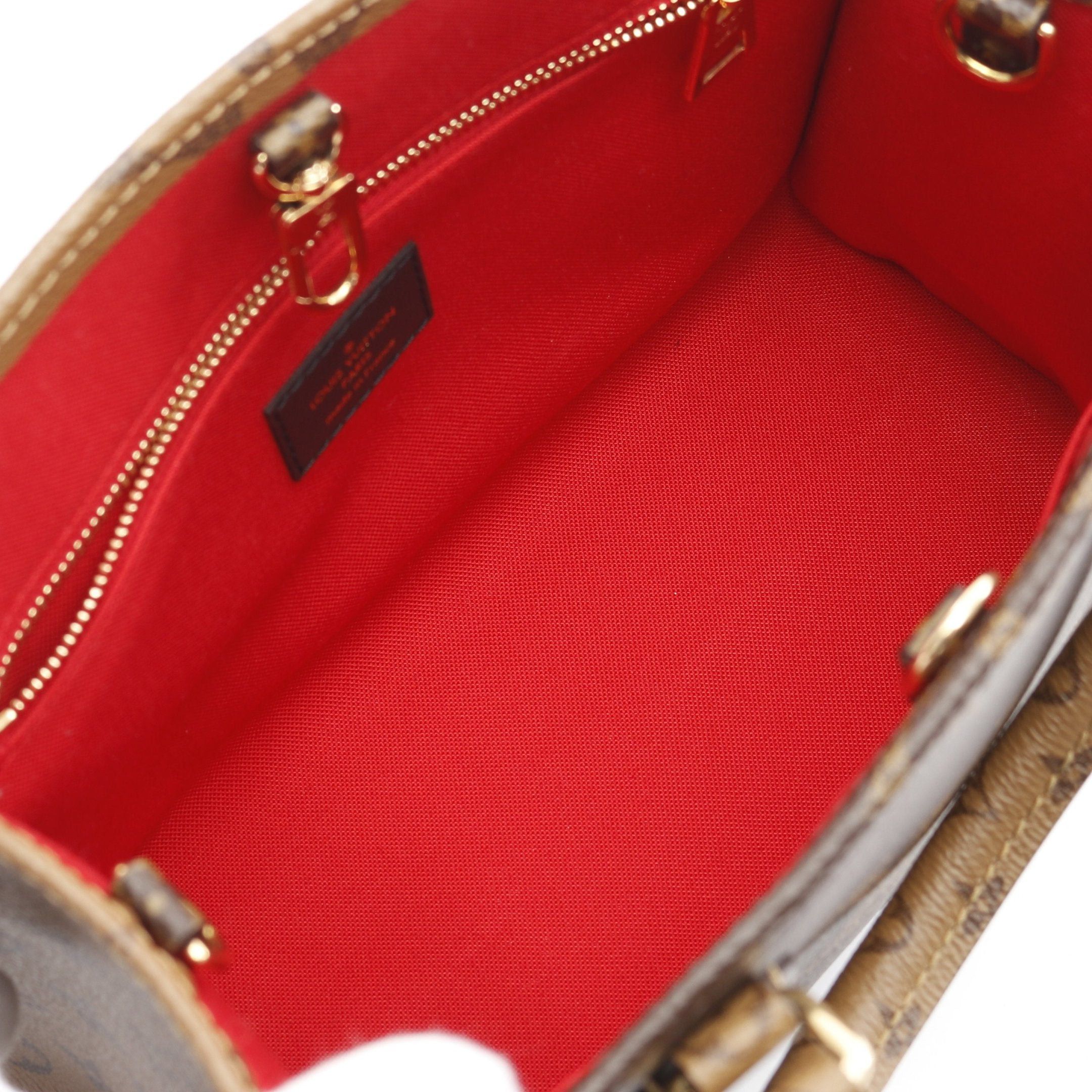 Louis Vuitton Louis Vuitton On-The-Go Pm Monogram Reverse Handbag Brown Beige Size ONE SIZE - 3 Thumbnail