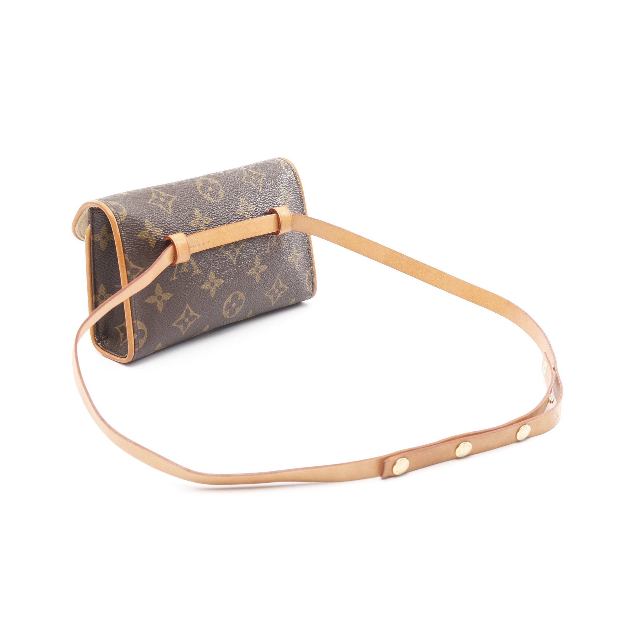 Louis Vuitton Louis Vuitton Pochette Florentine Monogram Body Bag Waist Leather Brown With Button Pressure (S) Size ONE SIZE - 2 Thumbnail