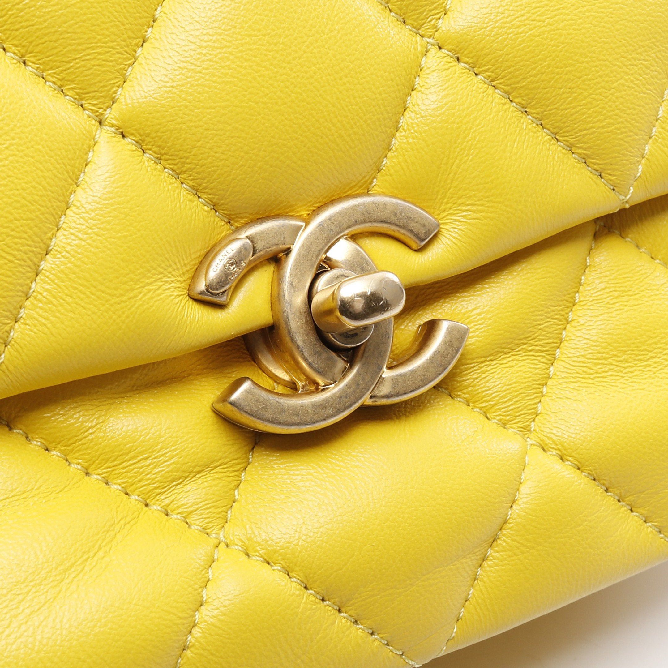 Chanel Chanel Mini Matelasse Chain Shoulder Bag Lambskin Yellow Combination Metal Fittings Size ONE SIZE - 7 Thumbnail