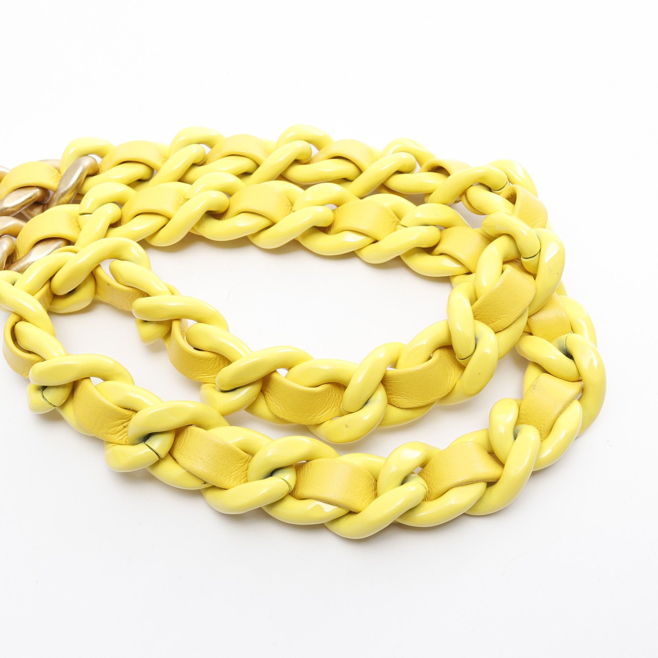 Chanel Chanel Mini Matelasse Chain Shoulder Bag Lambskin Yellow Combination Metal Fittings Size ONE SIZE - 8 Thumbnail