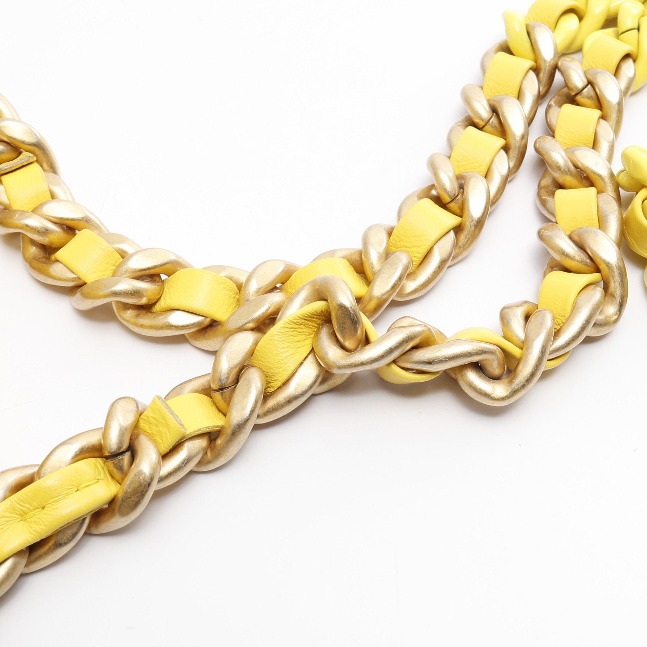Chanel Chanel Mini Matelasse Chain Shoulder Bag Lambskin Yellow Combination Metal Fittings Size ONE SIZE - 9 Thumbnail