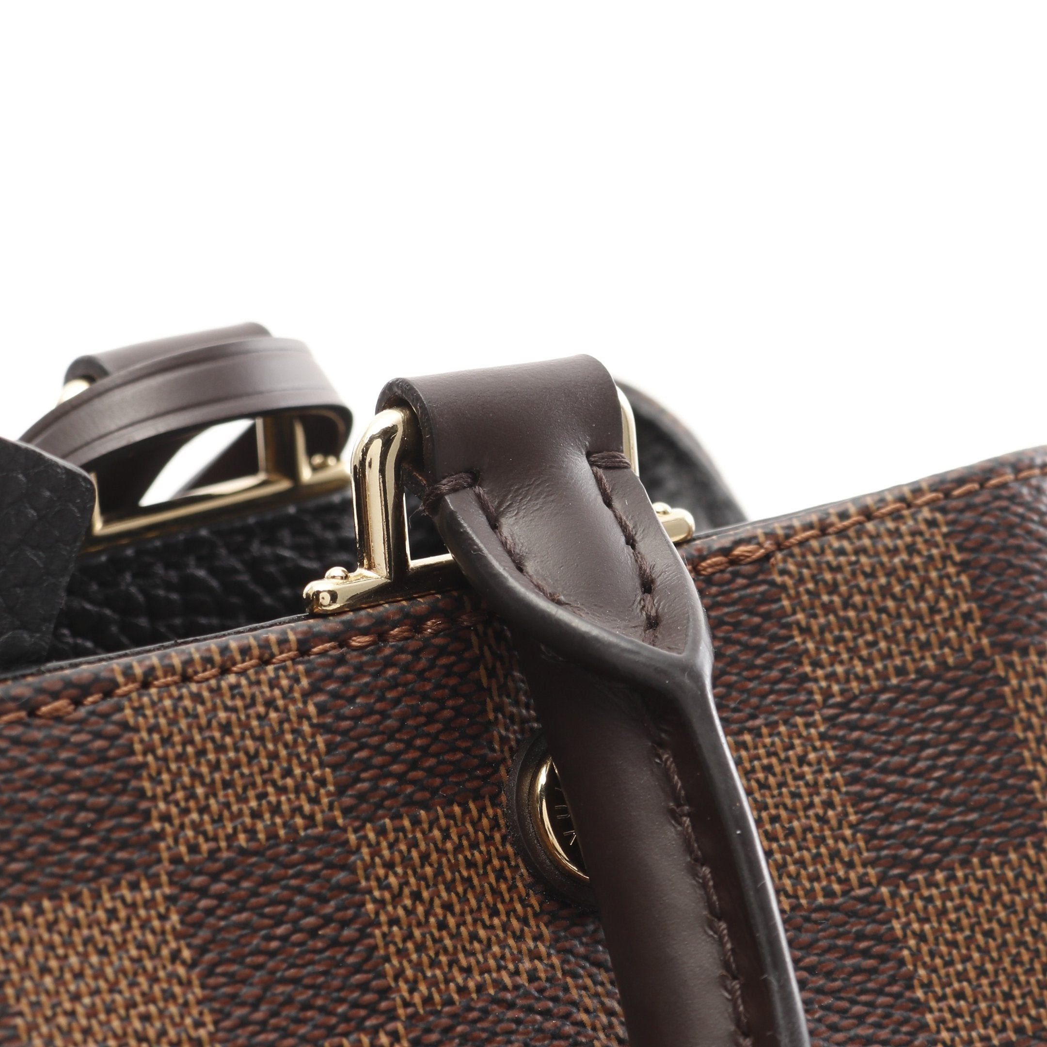 Louis Vuitton Louis Vuitton Brittany Damier Ebene Handbag Leather Brown Black Size ONE SIZE - 8 Thumbnail
