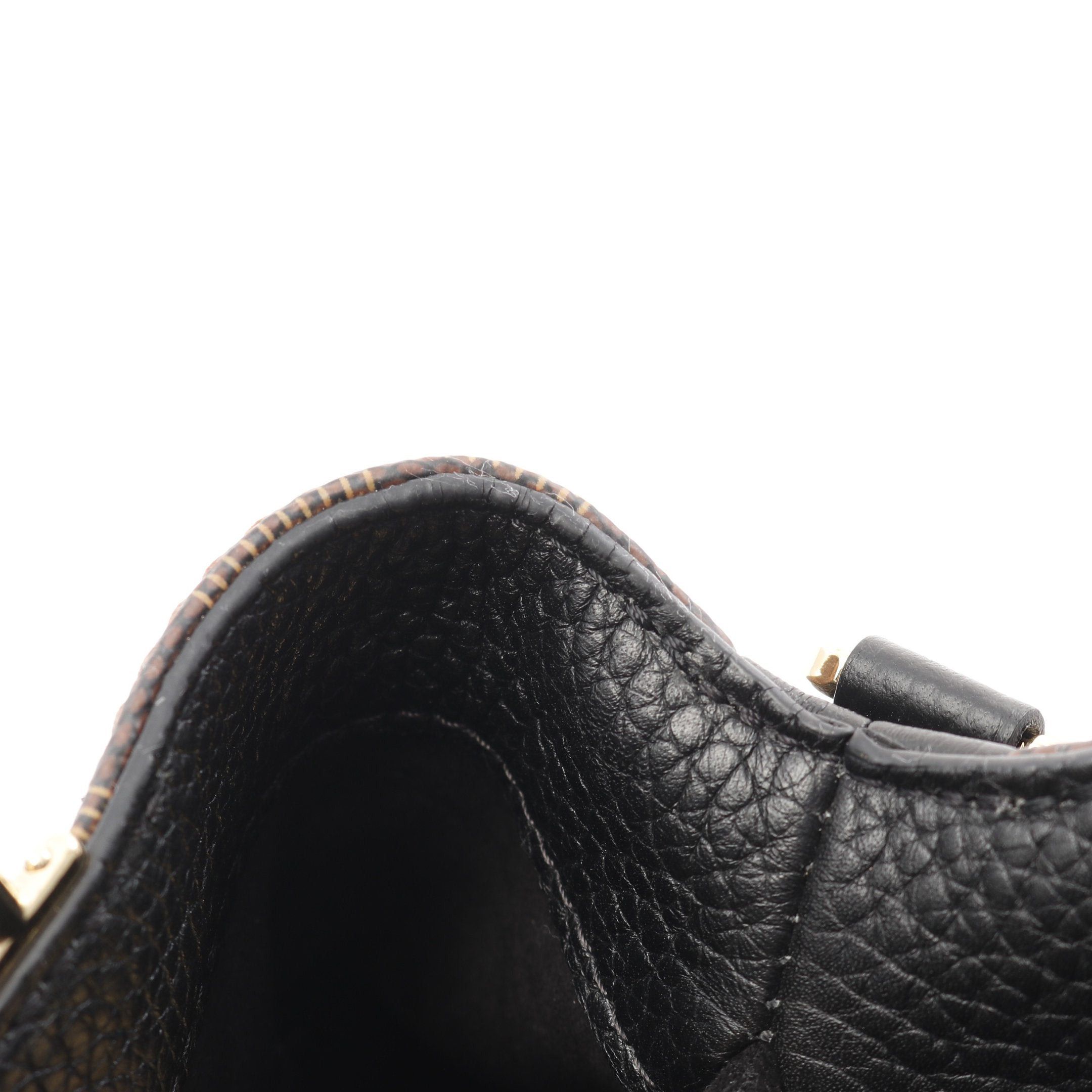 Louis Vuitton Louis Vuitton Brittany Damier Ebene Handbag Leather Brown Black Size ONE SIZE - 9 Thumbnail