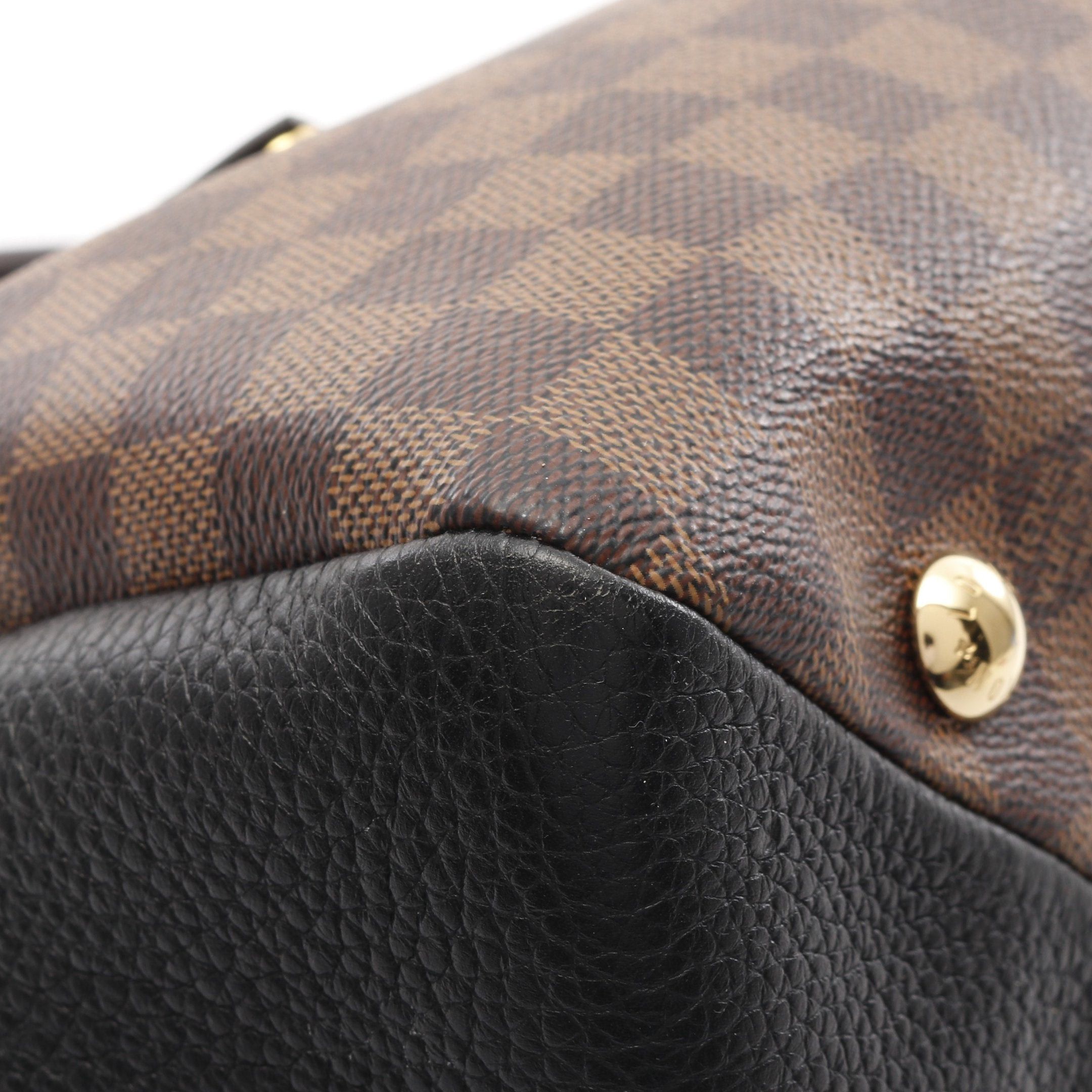 Louis Vuitton Louis Vuitton Brittany Damier Ebene Handbag Leather Brown Black Size ONE SIZE - 6 Thumbnail