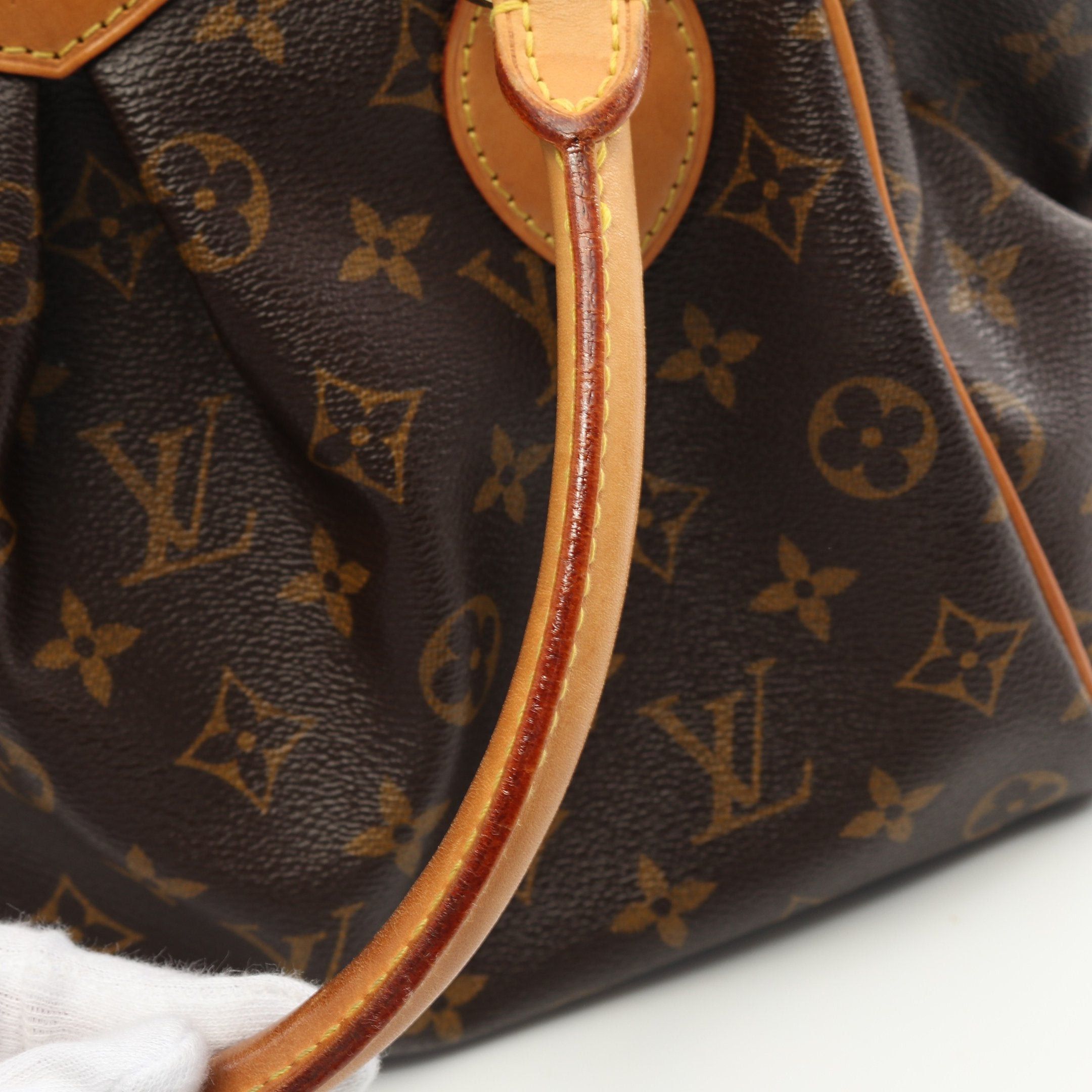 Louis Vuitton Louis Vuitton Tivoli Pm Monogram Handbag Leather Brown Size ONE SIZE - 8 Thumbnail
