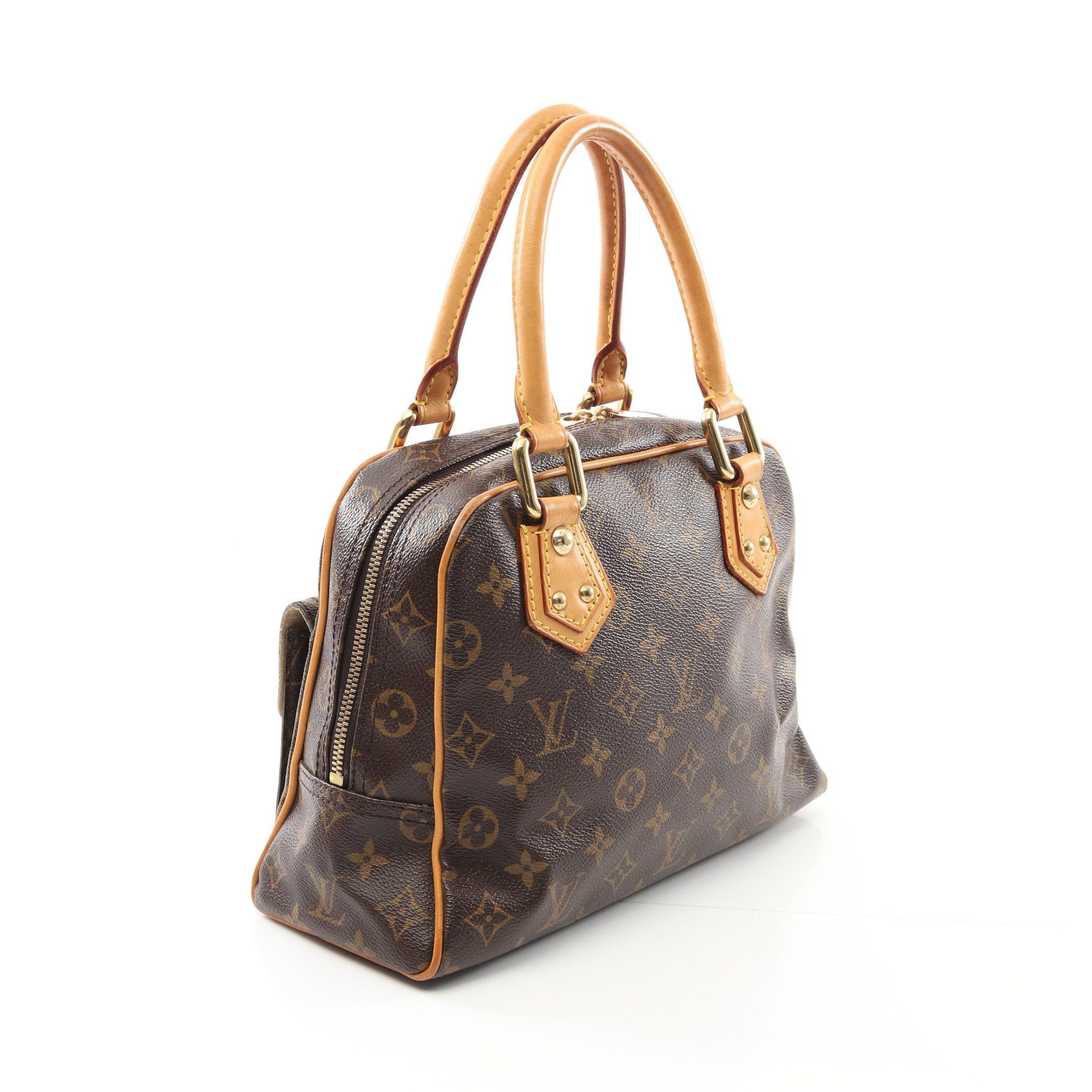 Louis Vuitton Louis Vuitton Manhattan Pm Monogram Handbag Leather Brown Size ONE SIZE - 2 Thumbnail
