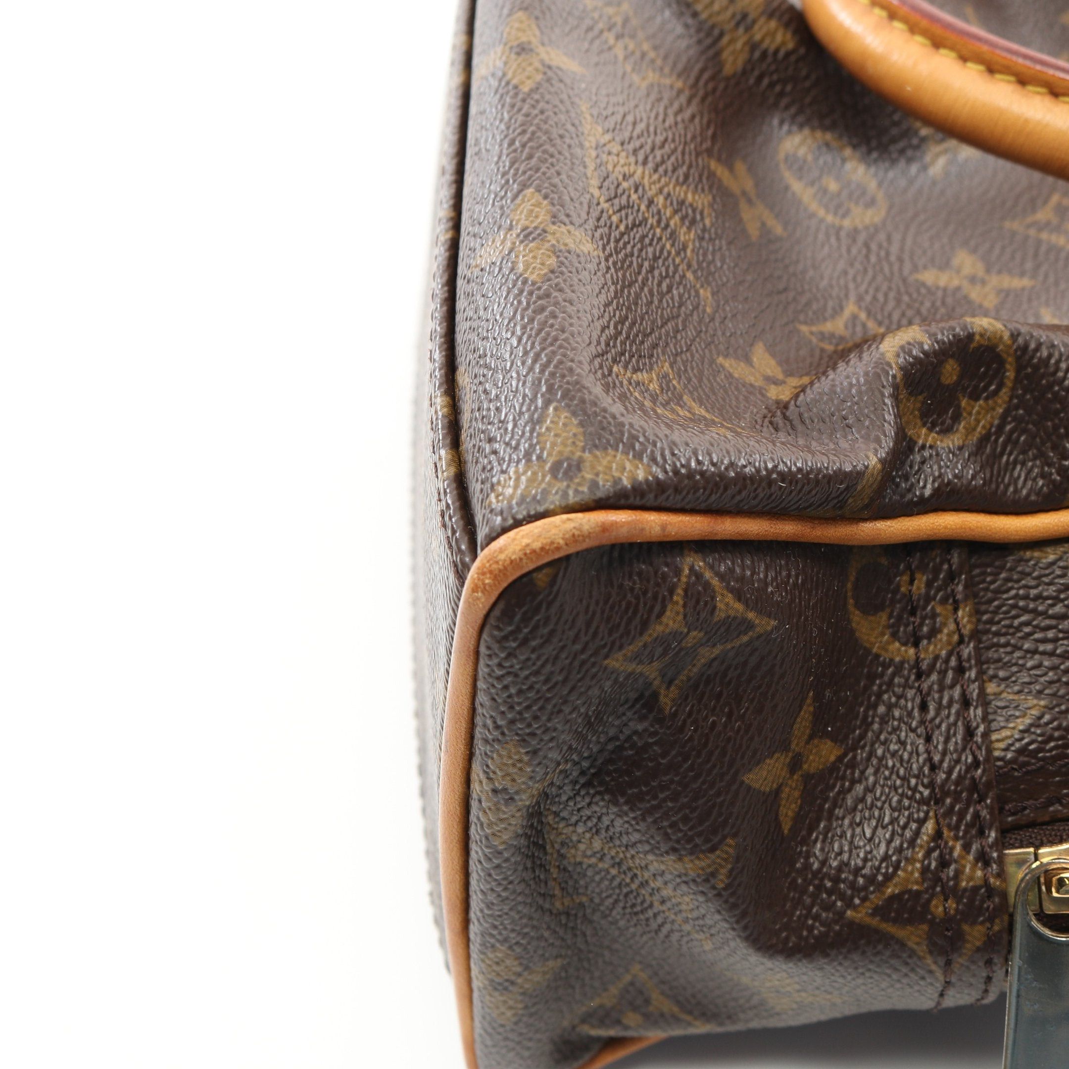 Louis Vuitton Louis Vuitton Manhattan Pm Monogram Handbag Leather Brown Size ONE SIZE - 8 Thumbnail