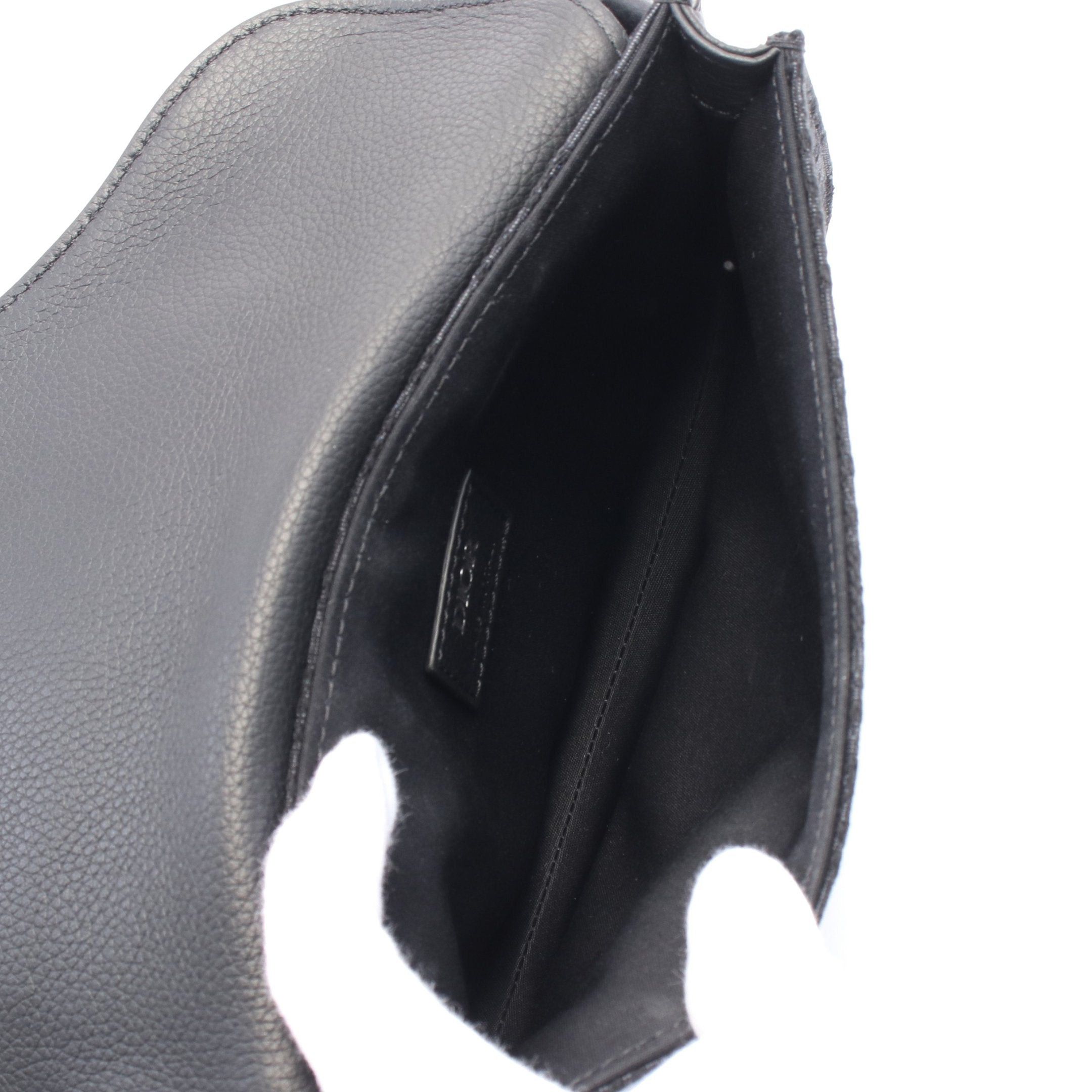 Dior Dior Saddle Oblique Body Bag Waist Canvas Leather Black Size ONE SIZE - 3 Thumbnail