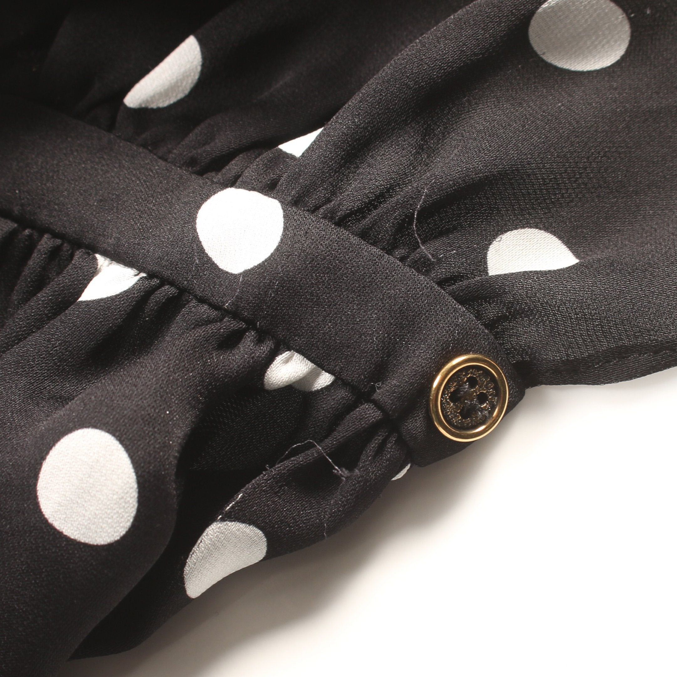 Louis Vuitton Louis Vuitton Blouse Bowtie Dot Silk Black White Size ONE SIZE - 8 Thumbnail