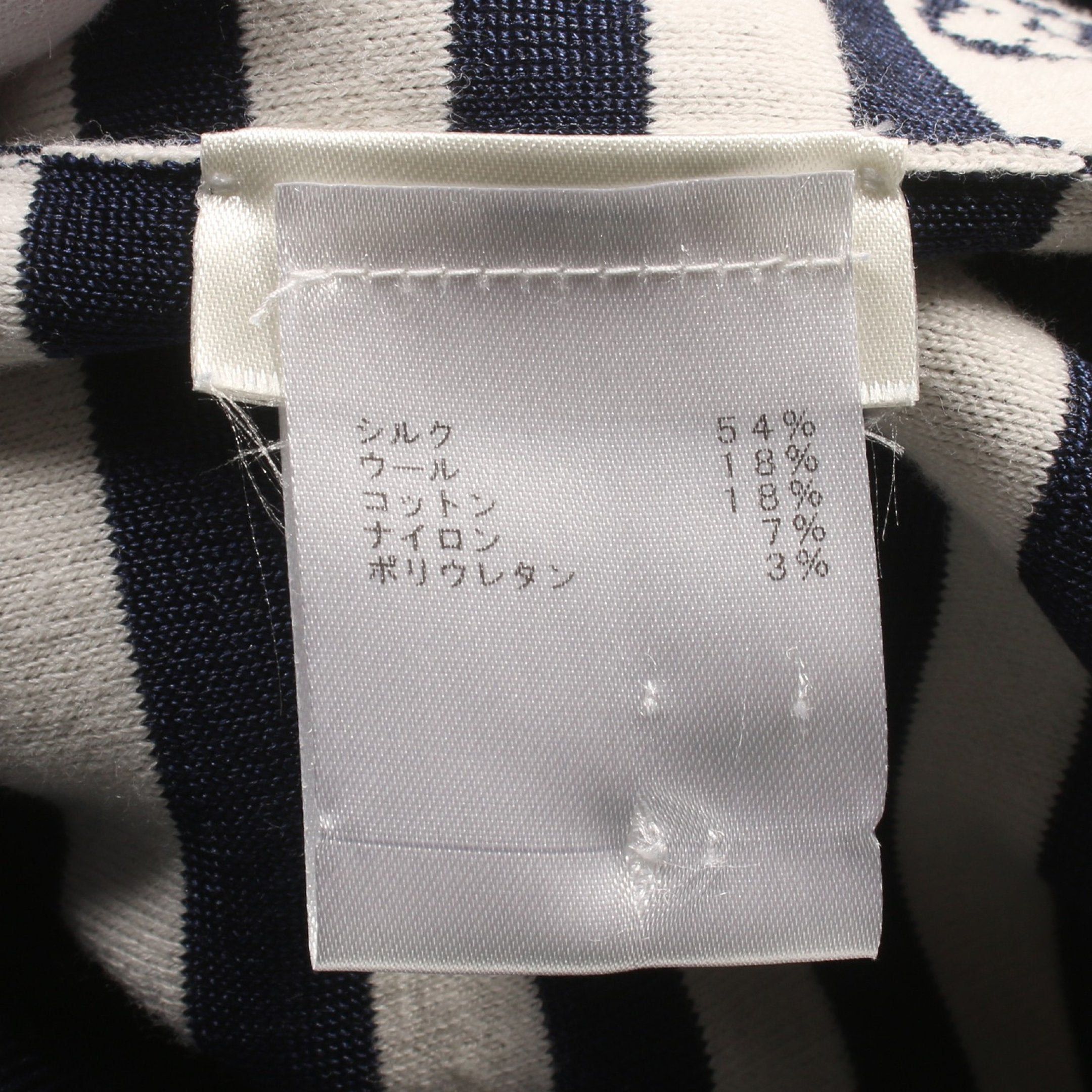 Louis Vuitton Louis Vuitton Lv Escale Logo Stripes Ensemble Cardigan Silk Wool Cotton Navy Off White Size ONE SIZE - 4 Thumbnail