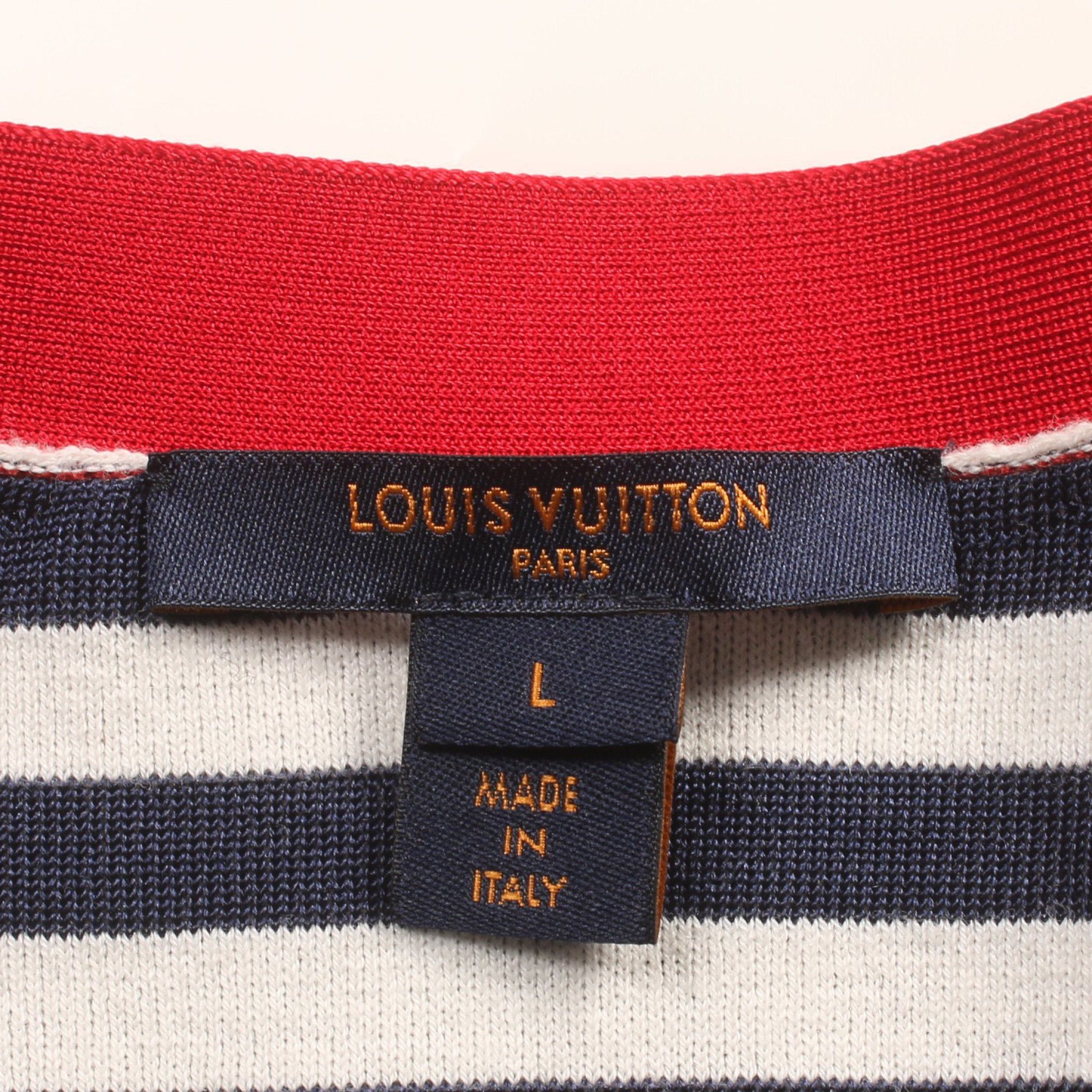 Louis Vuitton Louis Vuitton Lv Escale Logo Stripes Ensemble Cardigan Silk Wool Cotton Navy Off White Size ONE SIZE - 3 Thumbnail