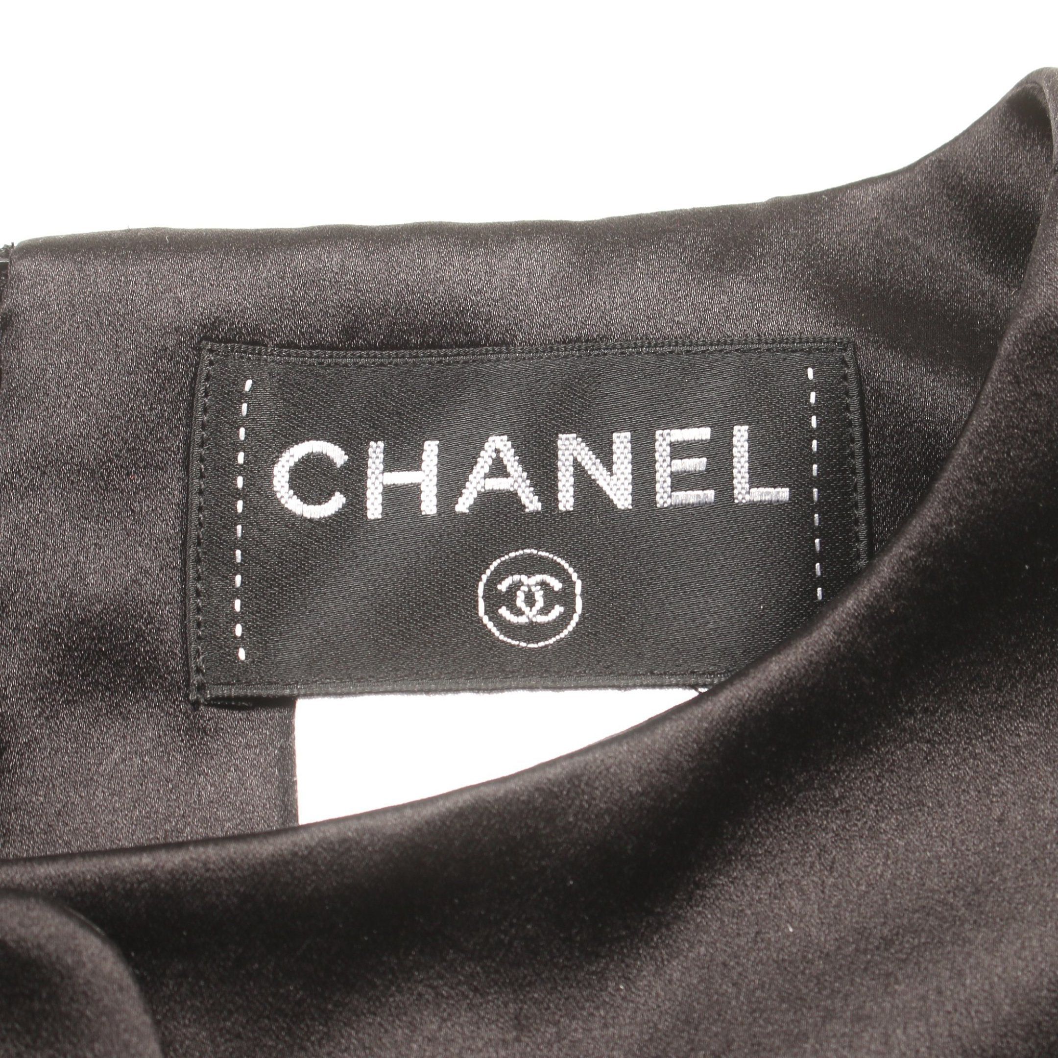 Chanel Chanel Bijou Tweed One Piece Short Sleeve Wool Silk Black Color-Block Size ONE SIZE - 3 Thumbnail