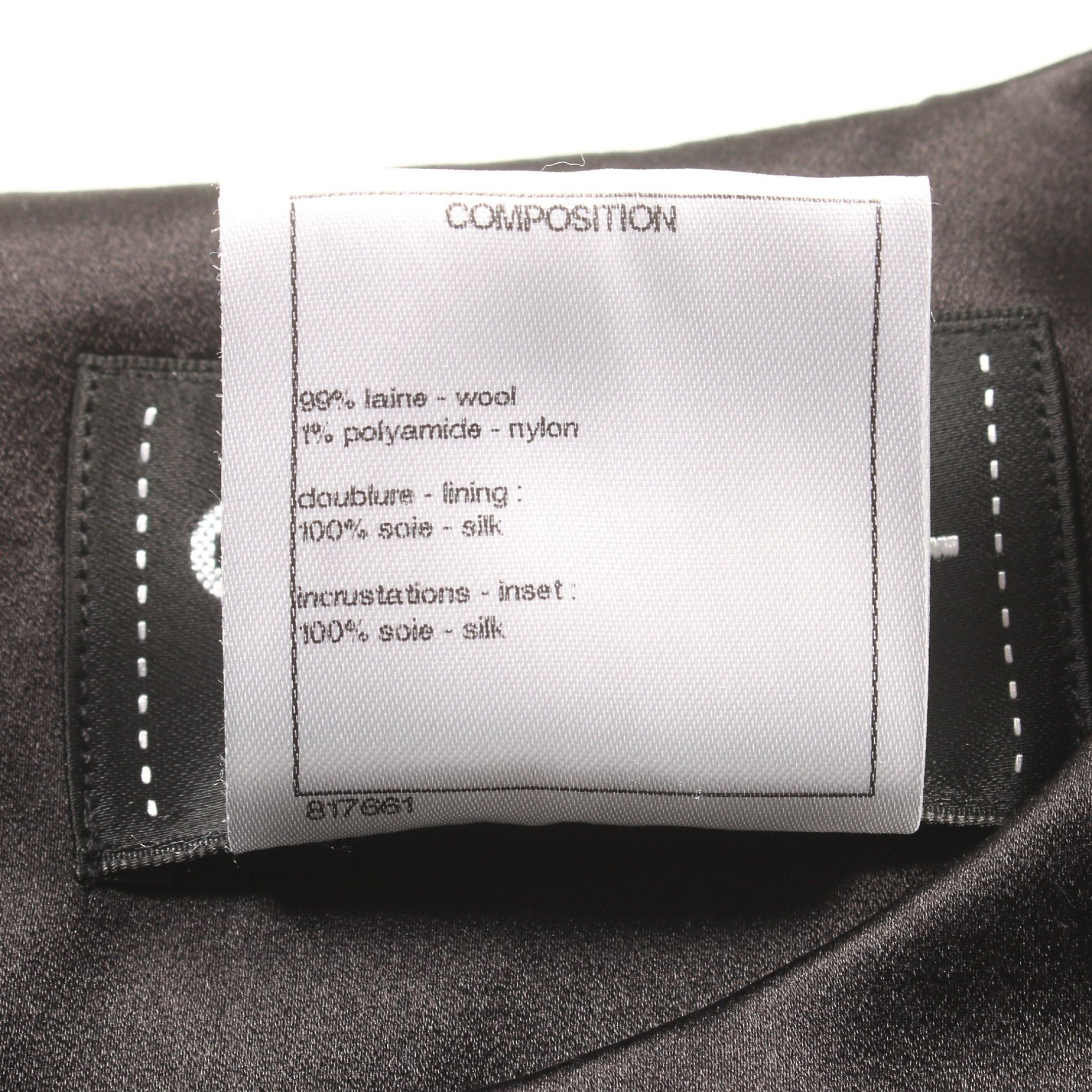 Chanel Chanel Bijou Tweed One Piece Short Sleeve Wool Silk Black Color-Block Size ONE SIZE - 5 Thumbnail