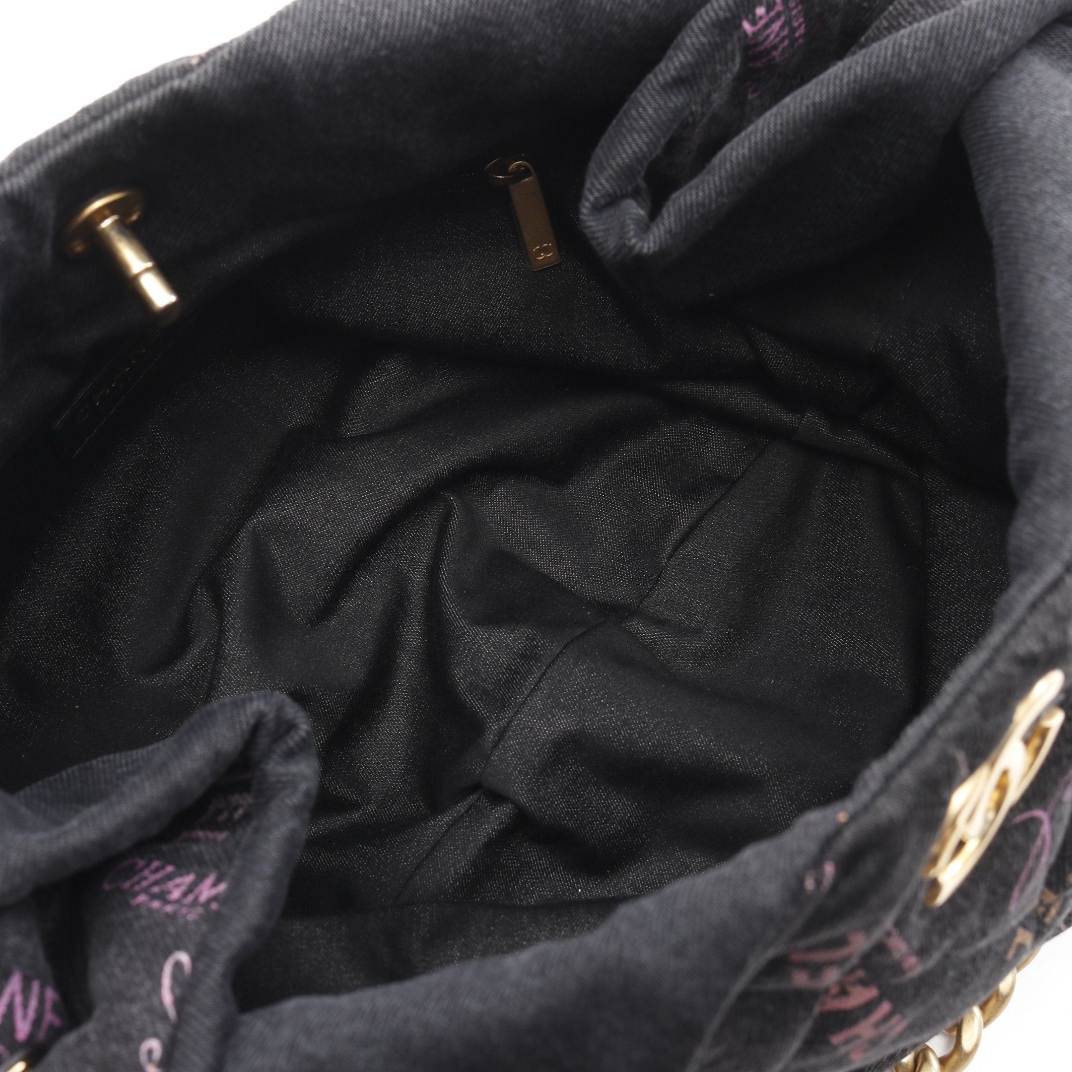 Chanel Chanel Matelasse Hobo Shoulder Bag Denim Black Multicolor Gold Hardware Size ONE SIZE - 3 Thumbnail