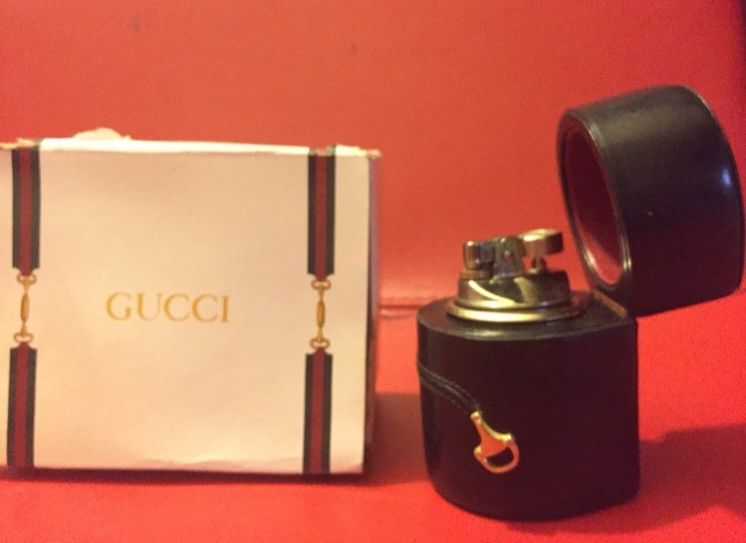 Gucci Gucci 1970s-80s Desk Lighter - Leather Case - Original Box Size ONE SIZE - 5 Thumbnail