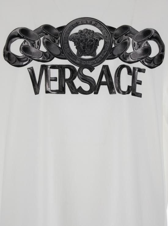 Versace VERSACE Men Tops 10133021A134052W580 White Size US M / EU 48-50 / 2 - 3 Thumbnail