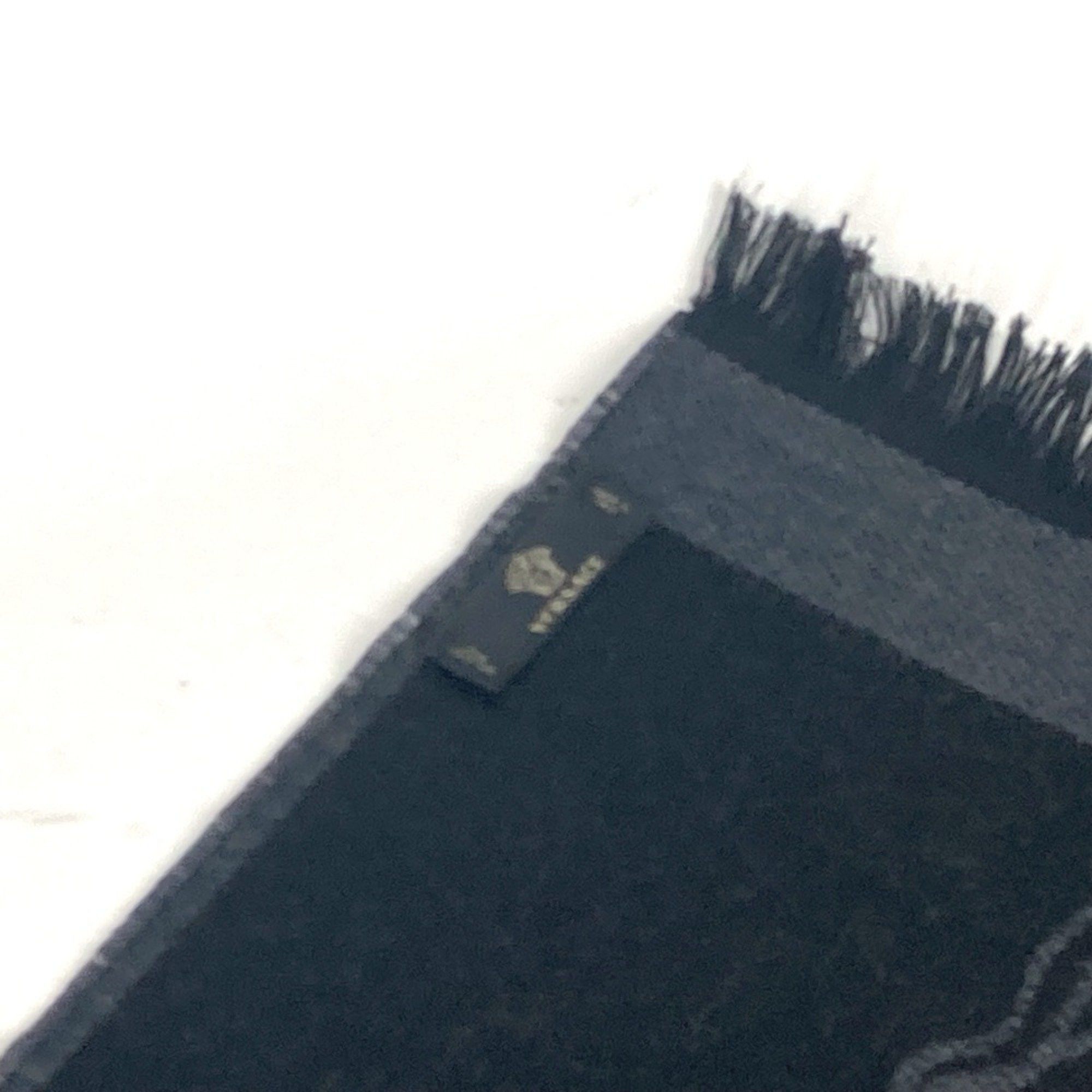 Versace VERSACE Medusa Logo Fringe Scarf Wool Men's Women's Black Size ONE SIZE - 7 Thumbnail