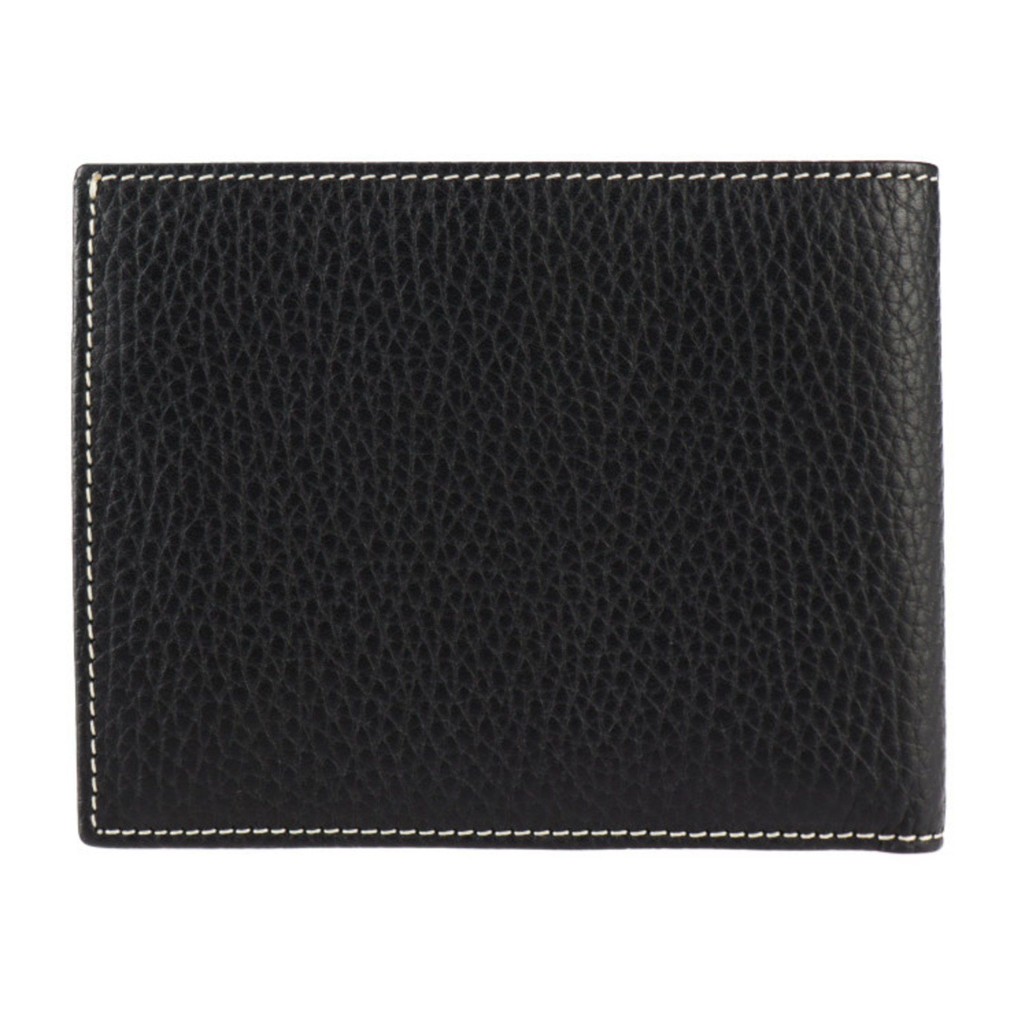 Alfred Dunhill Dunhill BILLFOLD 4CC & COIN PURSE Bi-fold Wallet L2KE32A Calf Leather Black Size ONE SIZE - 3 Thumbnail