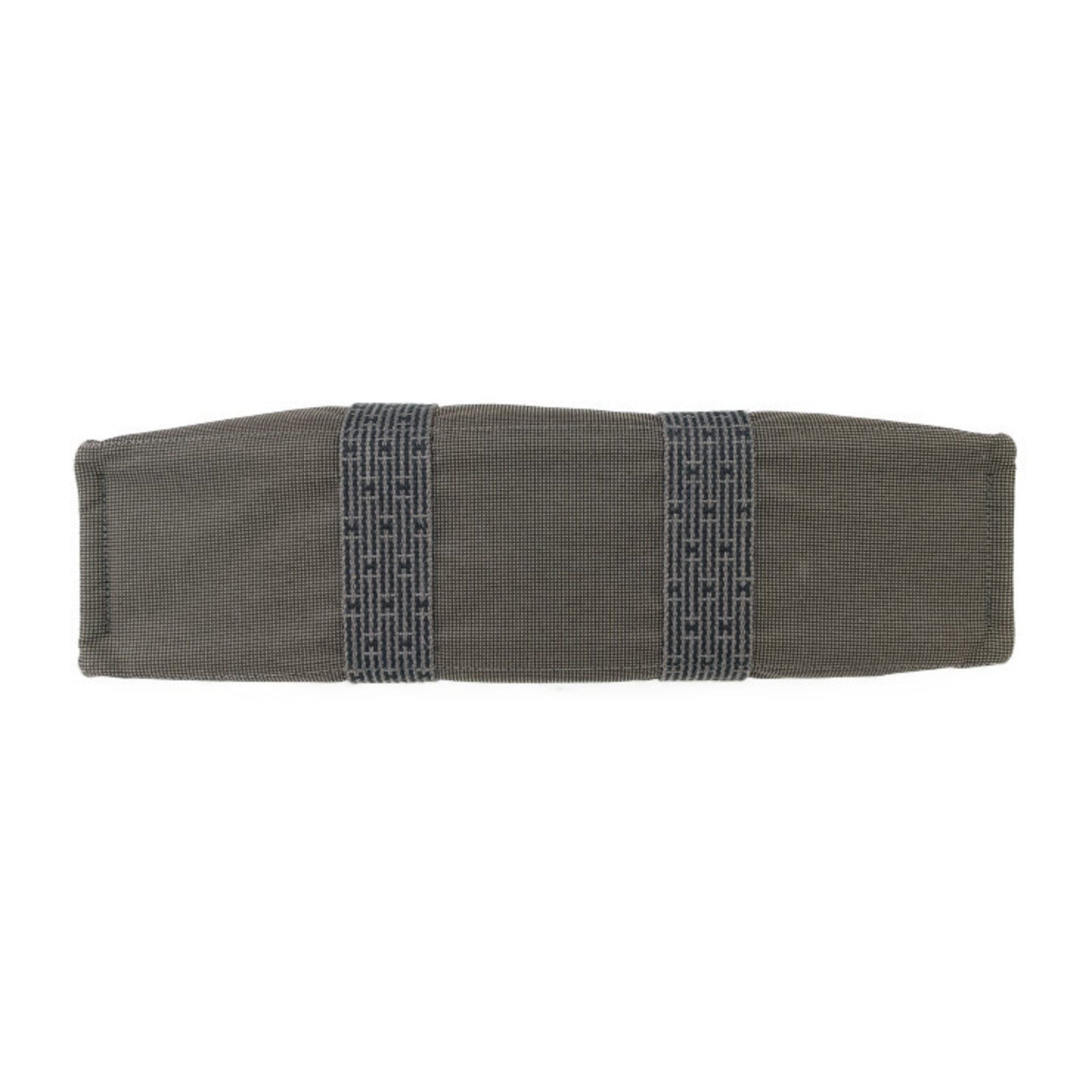 Hermes Hermes Tote Bag Air Line MM Gray Canvas Men's Women's Handbag Size ONE SIZE - 4 Thumbnail