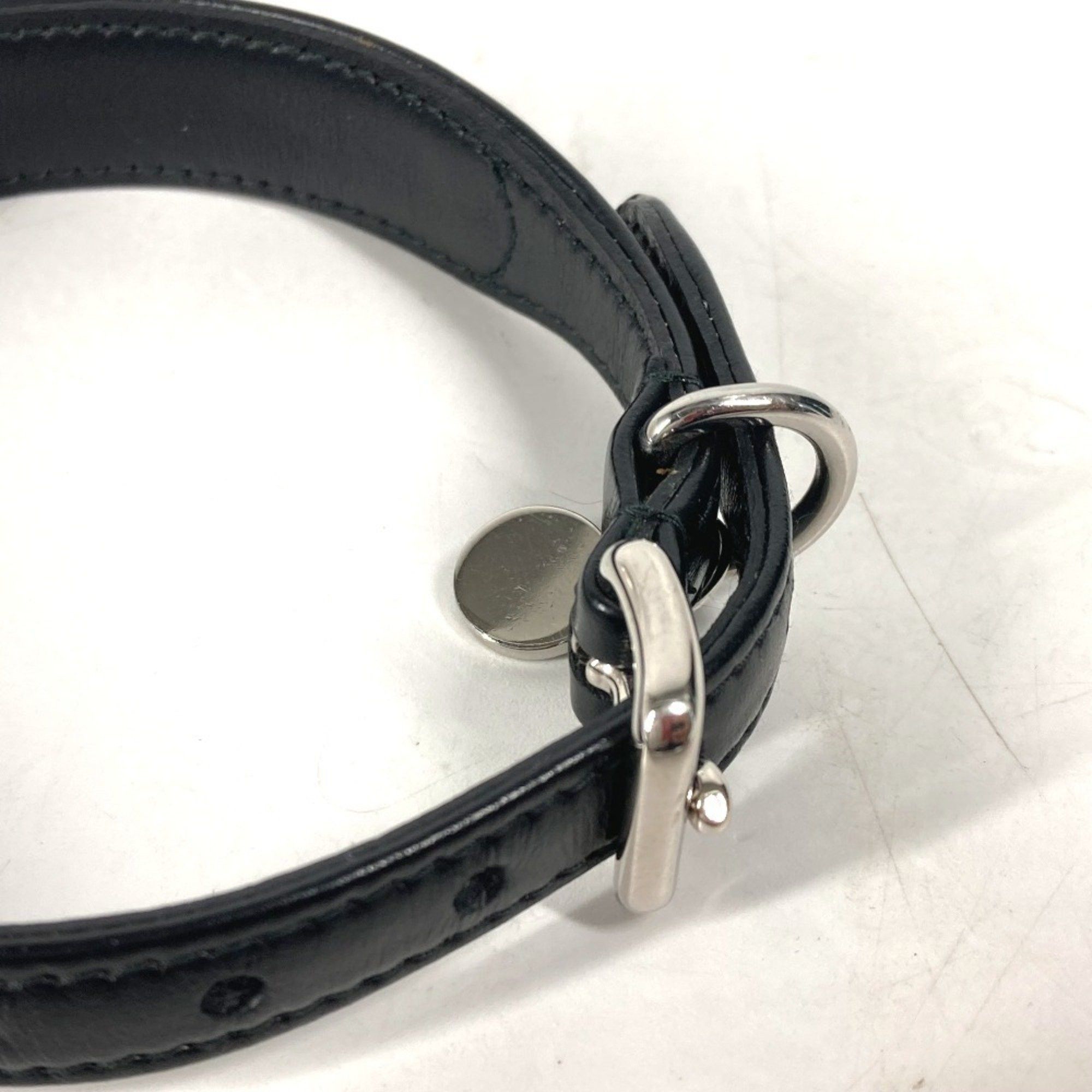 Miu Miu Miu Miu MIU Rhinestone Dog Pet Collar Leather Men's Women's Black Size ONE SIZE - 7 Thumbnail