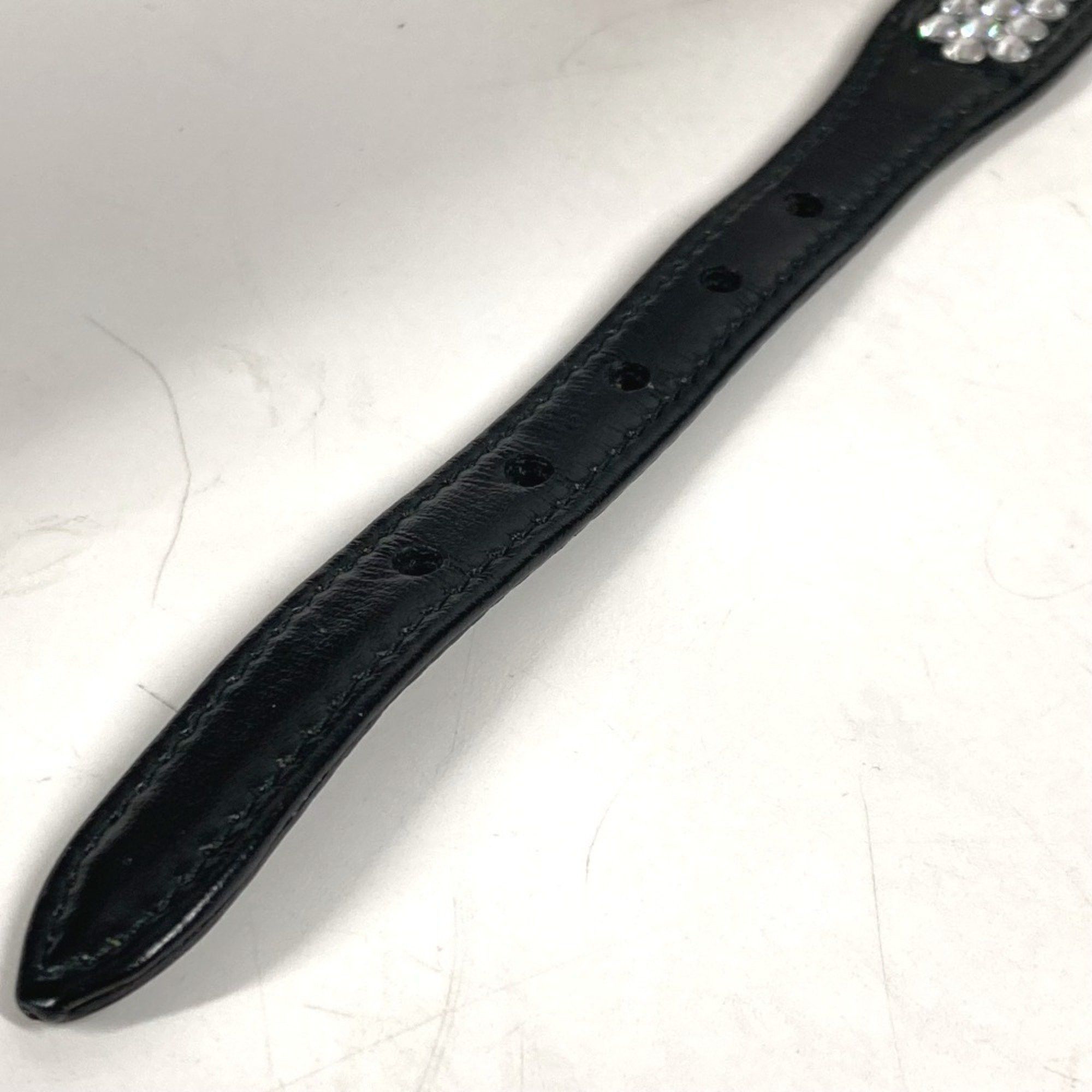 Miu Miu Miu Miu MIU Rhinestone Dog Pet Collar Leather Men's Women's Black Size ONE SIZE - 11 Thumbnail