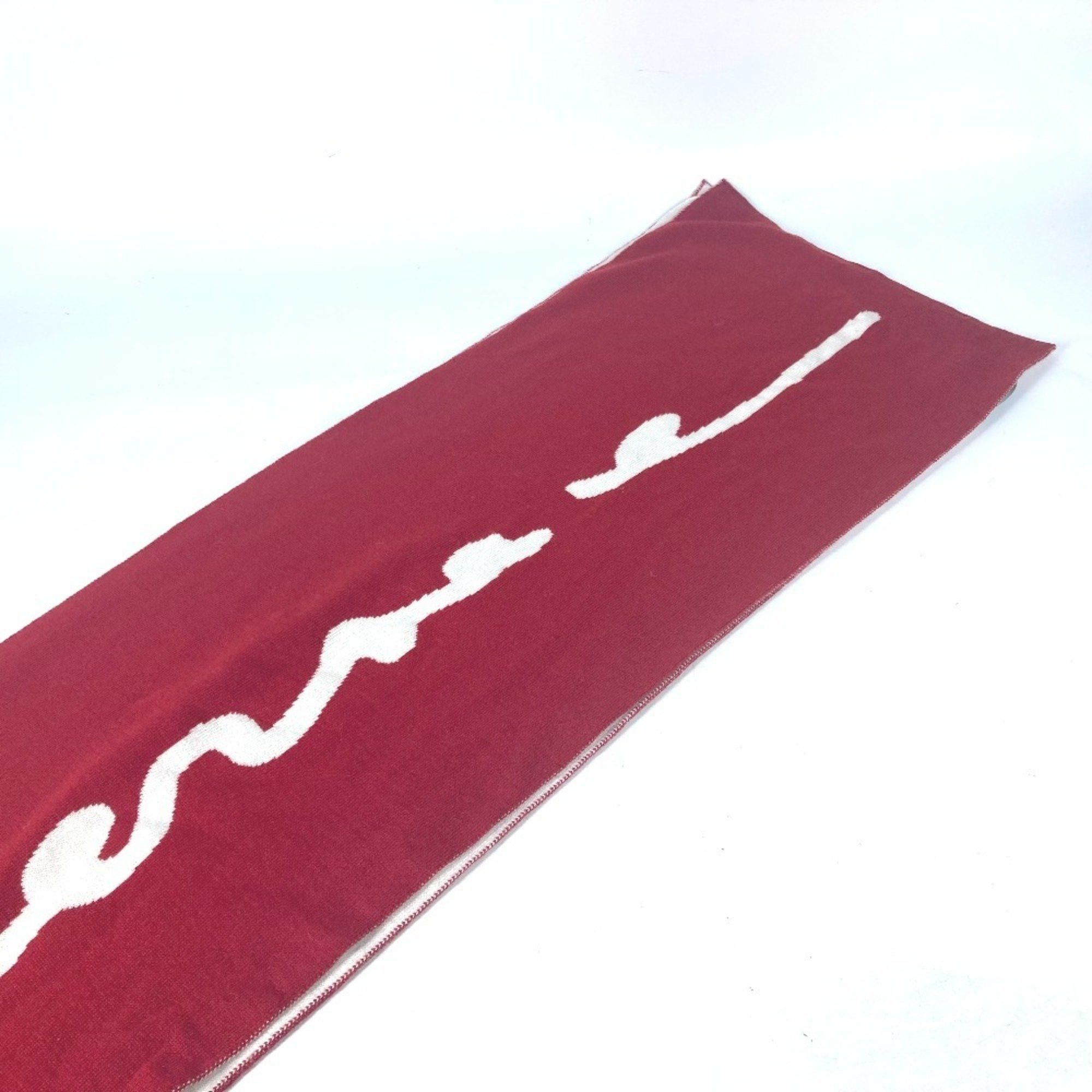 Versace Versace logo bicolor scarf wool men women red Size ONE SIZE - 3 Thumbnail