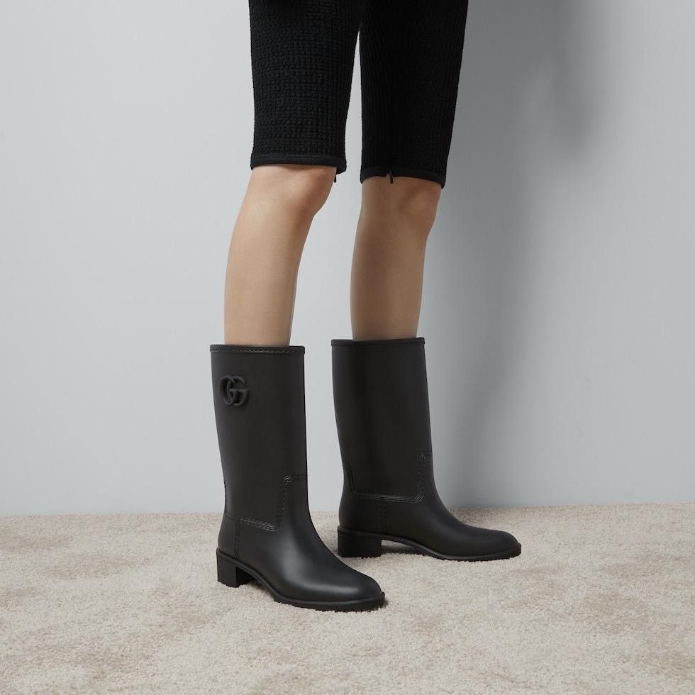 Gucci Double G Rain Boots in black Size US 11 / IT 41 - 4 Thumbnail