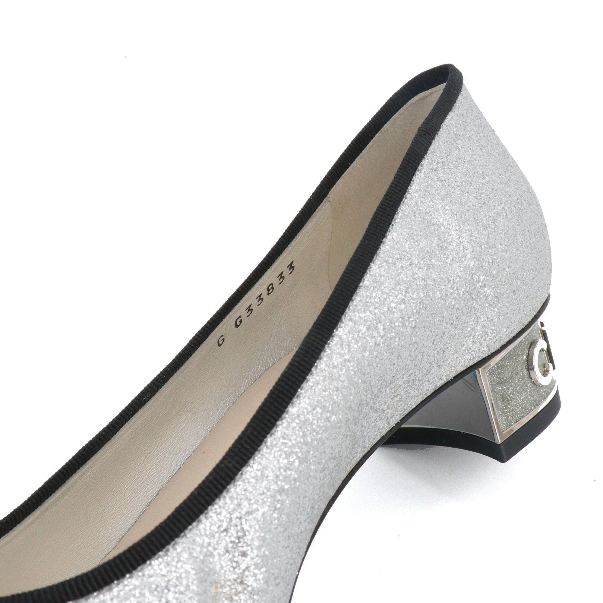 Chanel CHANEL - Chanel ballerinas with silver sequins (T37) Size US 6 / IT 36 - 7 Thumbnail
