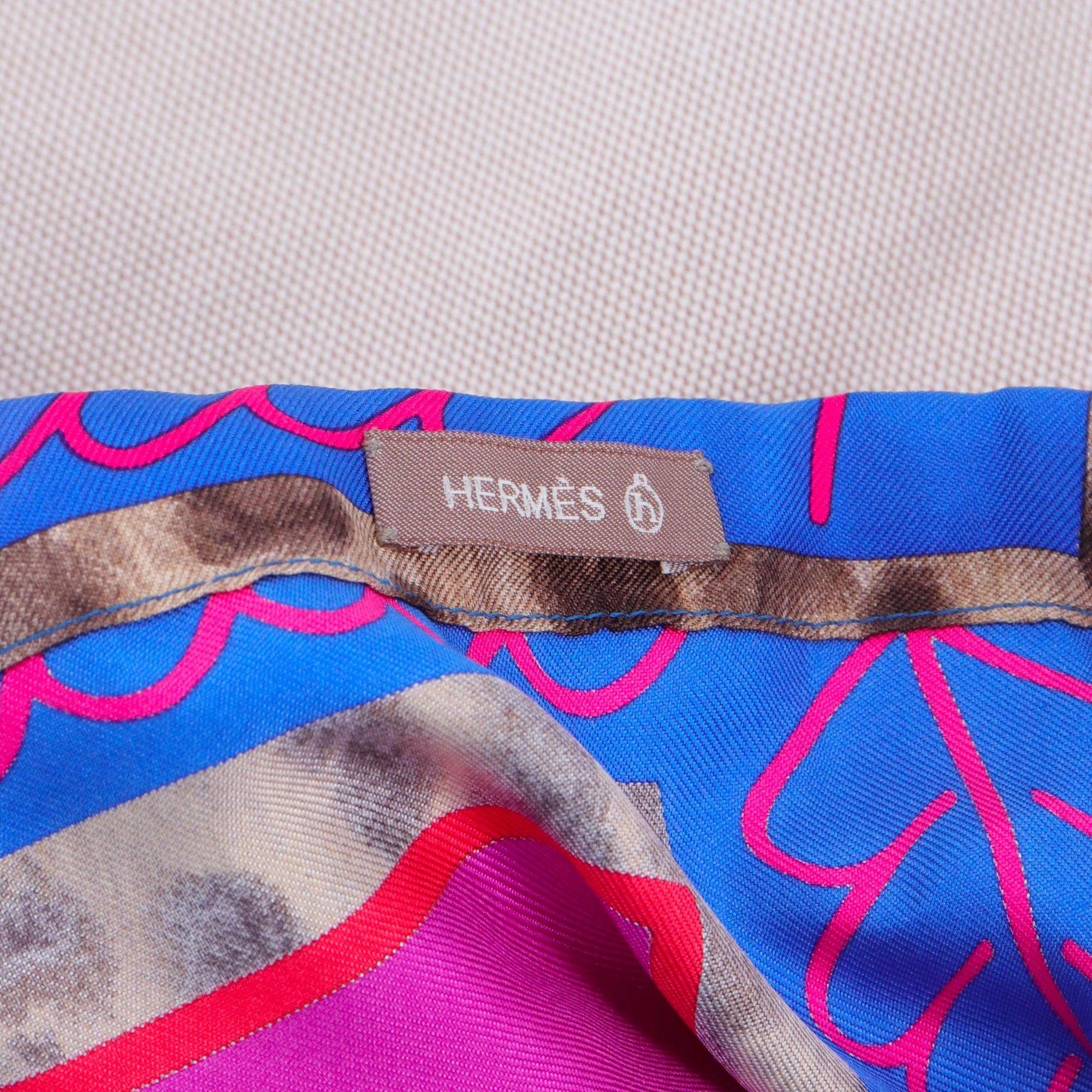Hermes HERMÈS - Hermès handbag in multicolored canvas and silk Size ONE SIZE - 7 Thumbnail