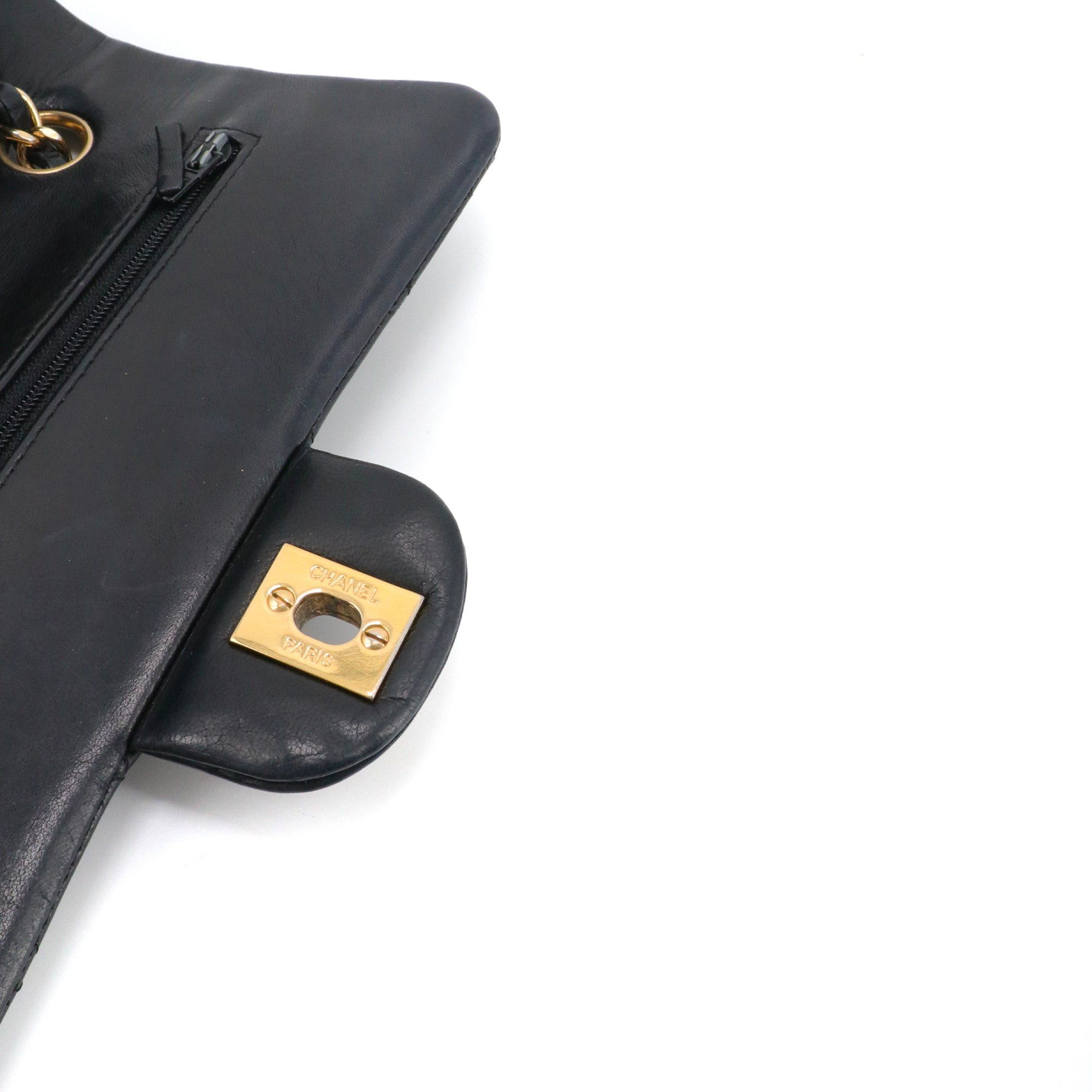 Chanel CHANEL - Classique/Timeless 23 Chanel double flap handbag in black quilted leather Size ONE SIZE - 11 Thumbnail