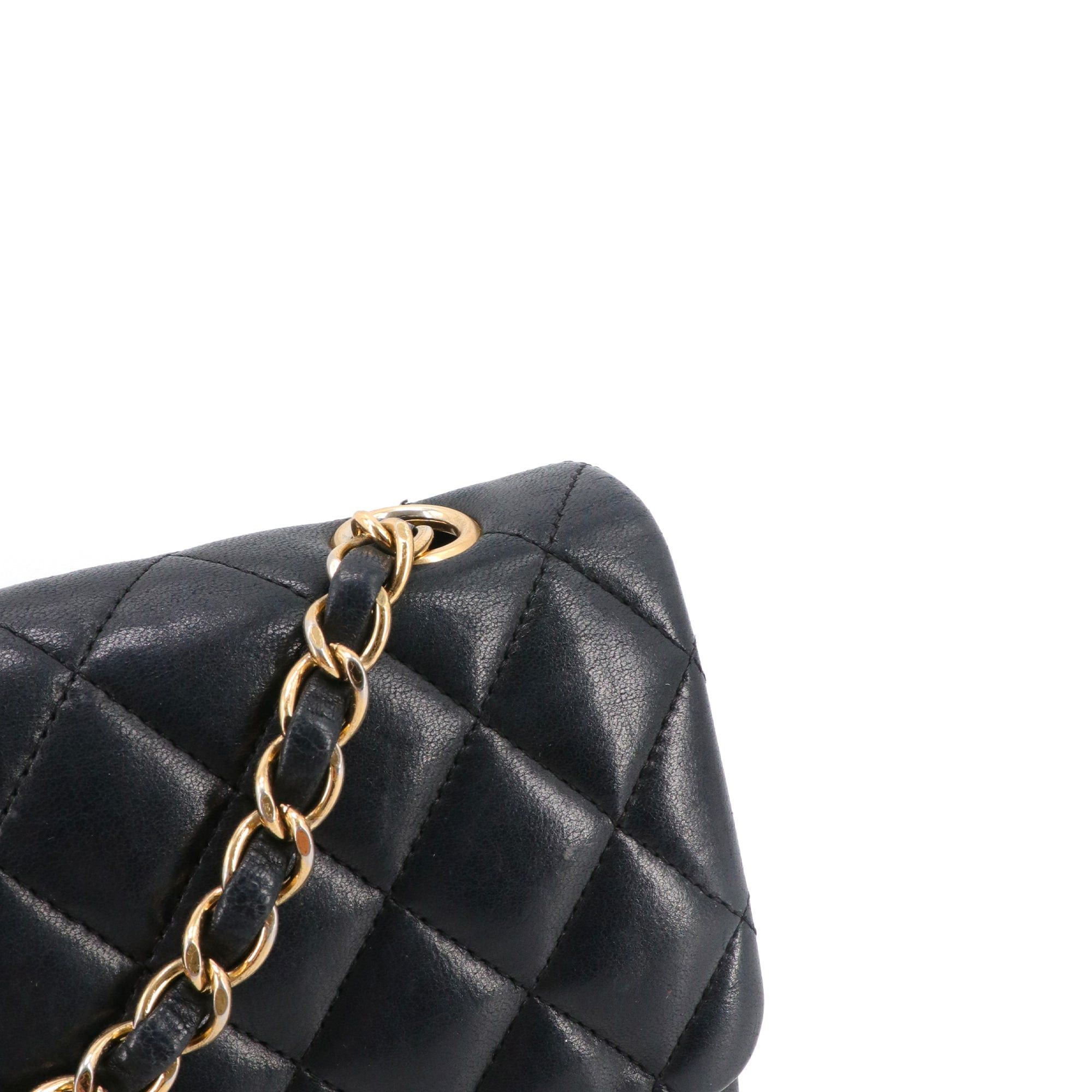 Chanel CHANEL - Classique/Timeless 23 Chanel double flap handbag in black quilted leather Size ONE SIZE - 4 Thumbnail