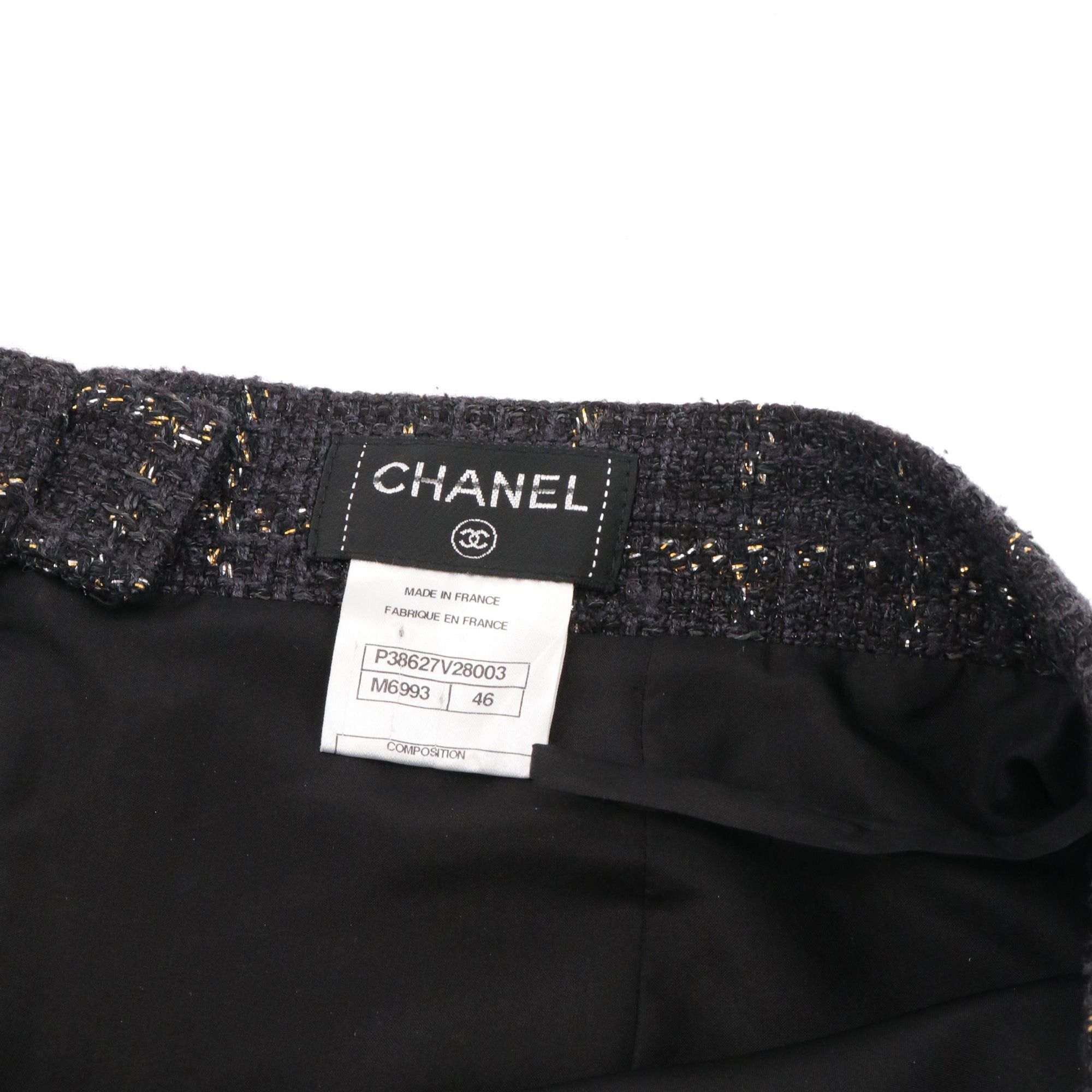 Chanel CHANEL - Chanel skirt in black tweed (T46) Size 34" / US 12 / IT 48 - 4 Thumbnail