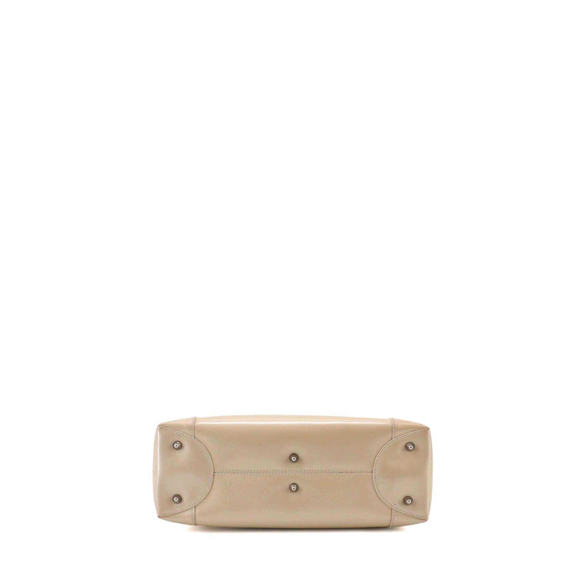 Dior DIOR - Lady Perla Dior shoulder bag in beige patent leather Size ONE SIZE - 3 Thumbnail