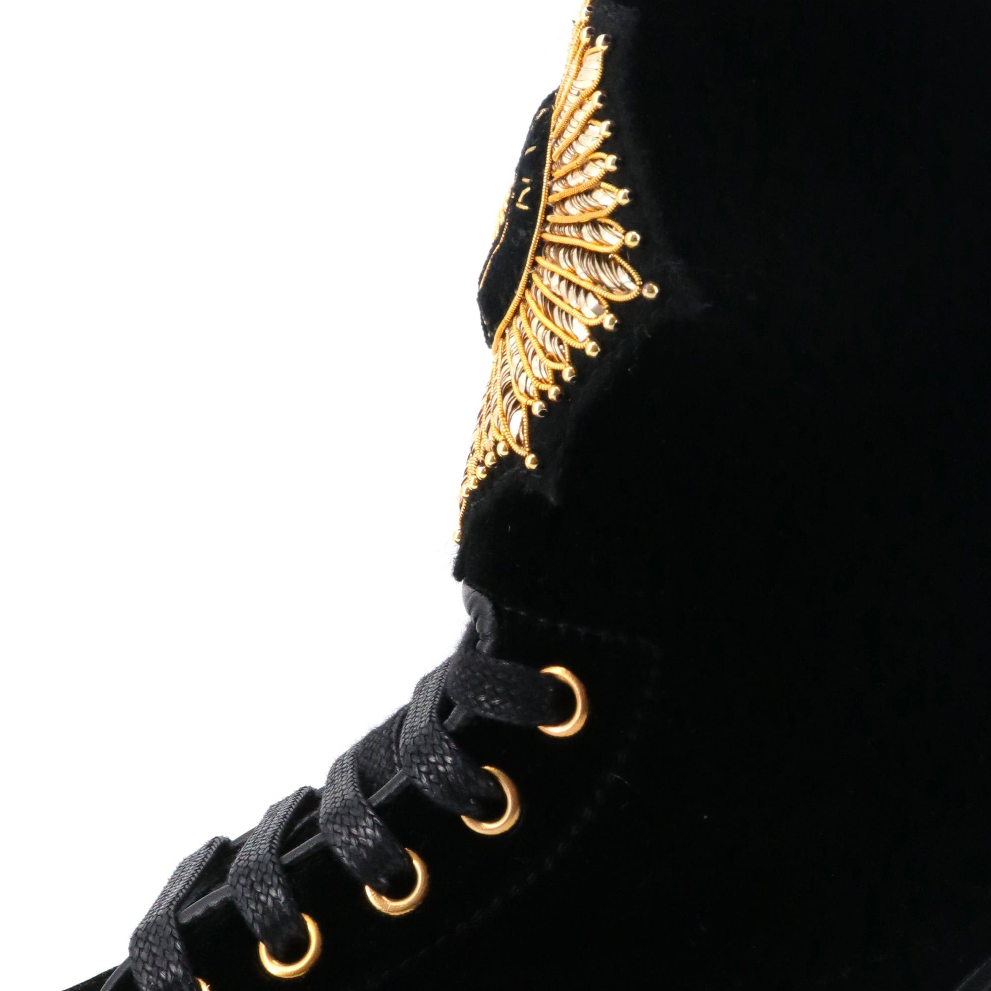 Balmain BALMAIN - Balmain Eagle ankle boots in black velvet (T37) Size US 6 / IT 36 - 6 Thumbnail