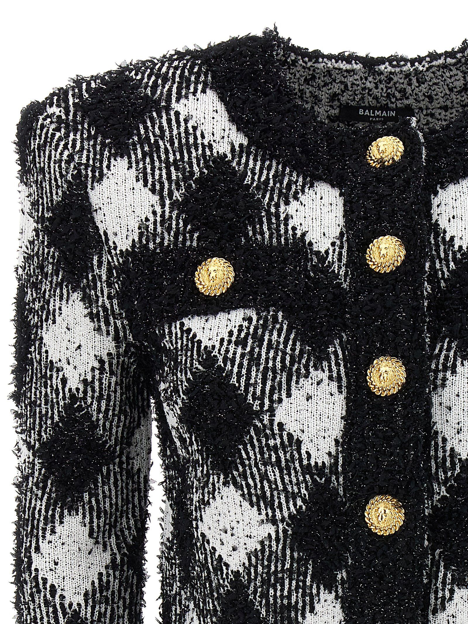 Balmain Vichy Tweed Short Jacket Size M / US 6-8 / IT 42-44 - 3 Thumbnail