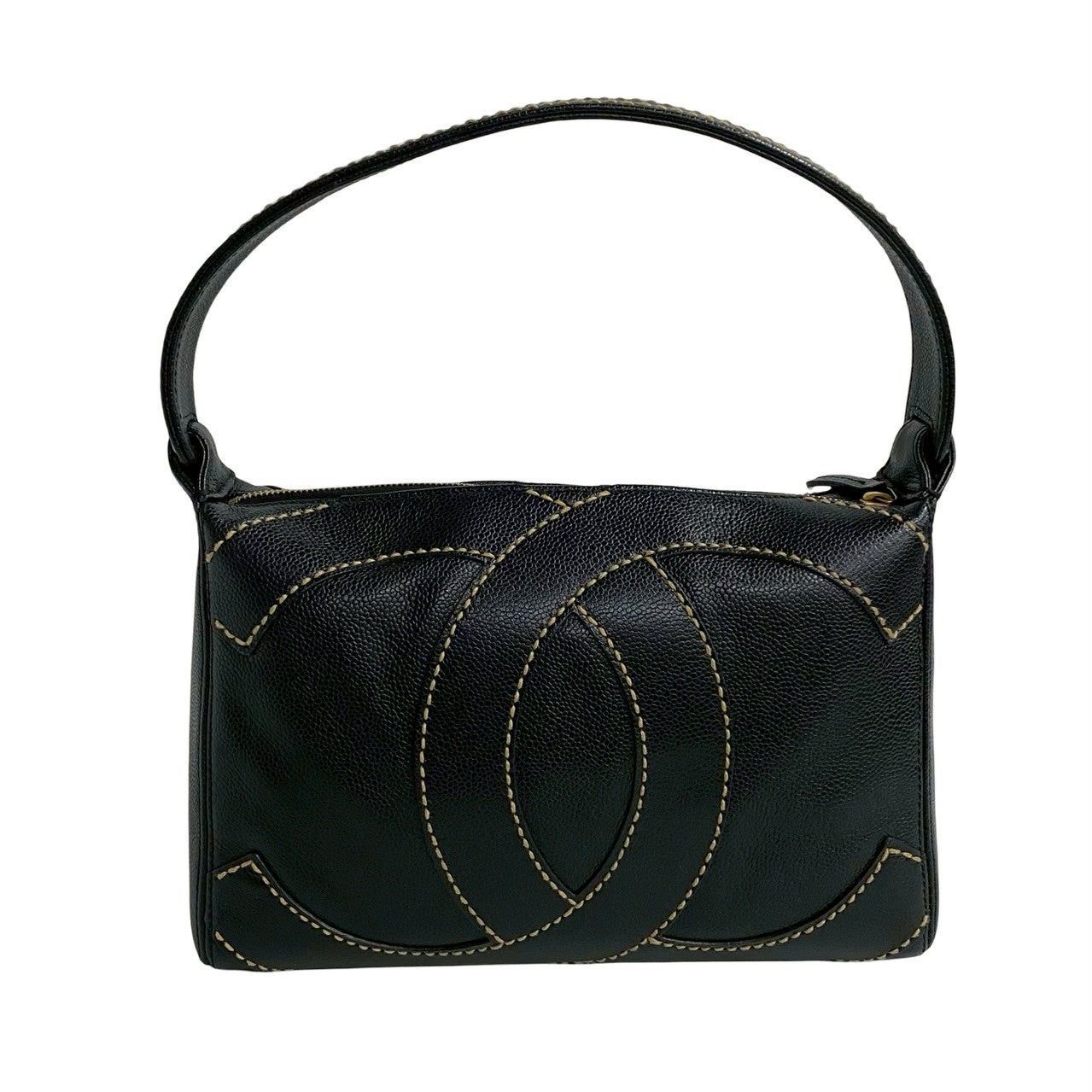 Chanel Chanel Handbag Black Leather Size ONE SIZE - 4 Thumbnail