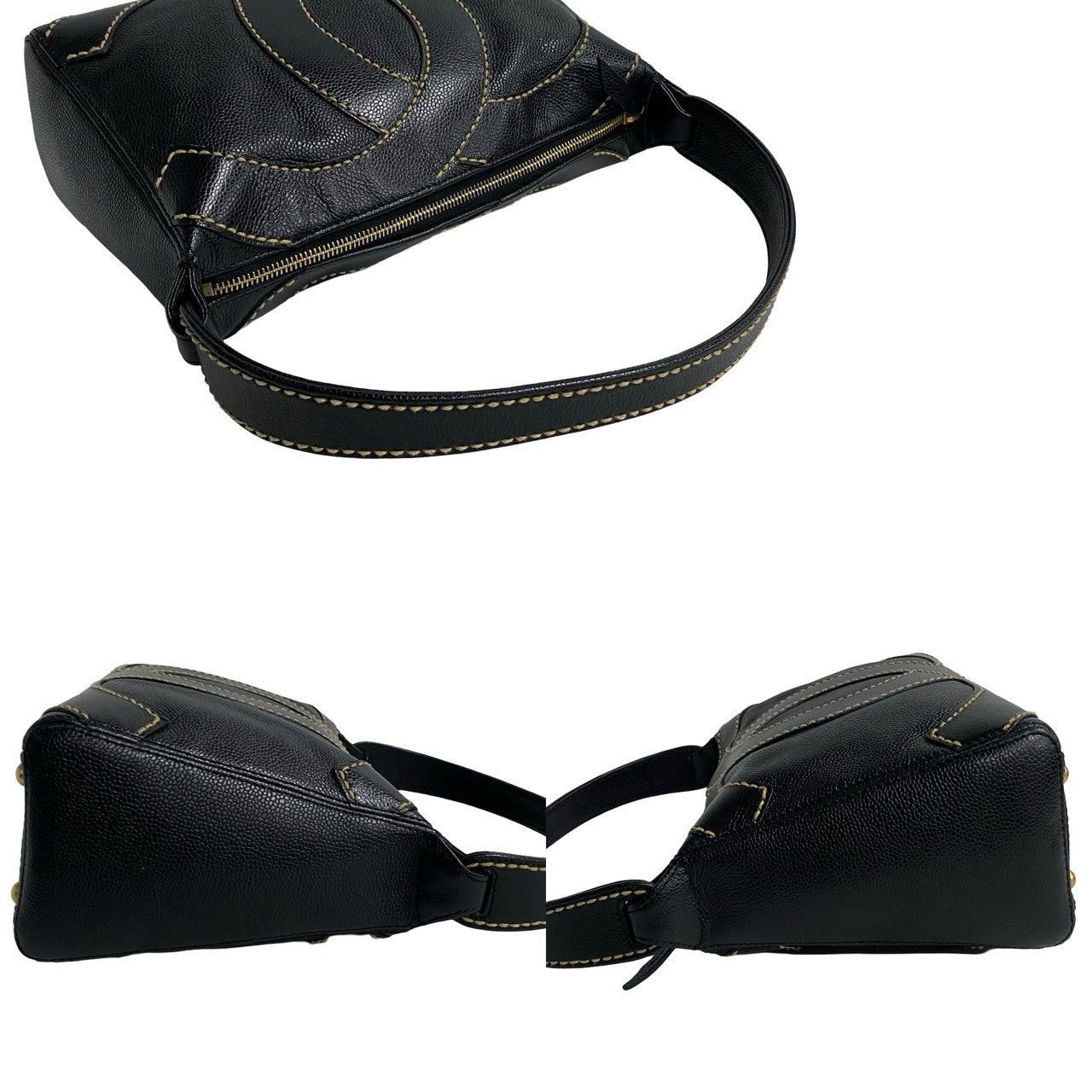 Chanel Chanel Handbag Black Leather Size ONE SIZE - 5 Thumbnail