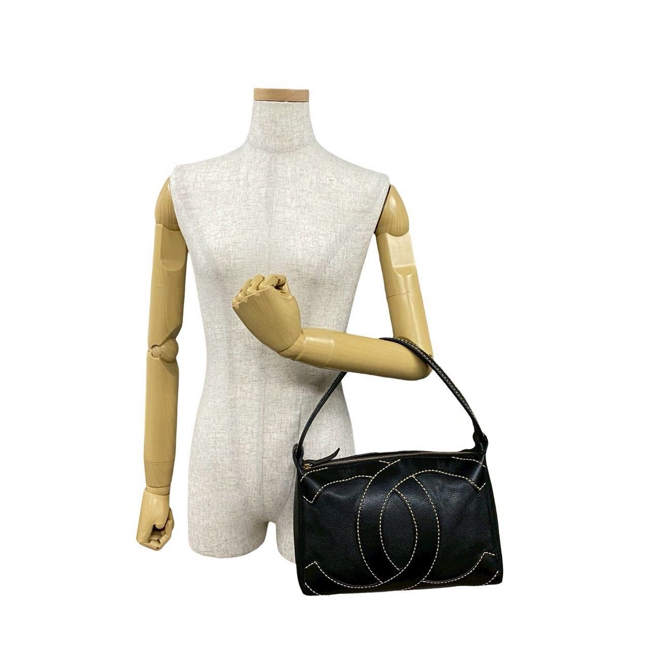 Chanel Chanel Handbag Black Leather Size ONE SIZE - 2 Thumbnail