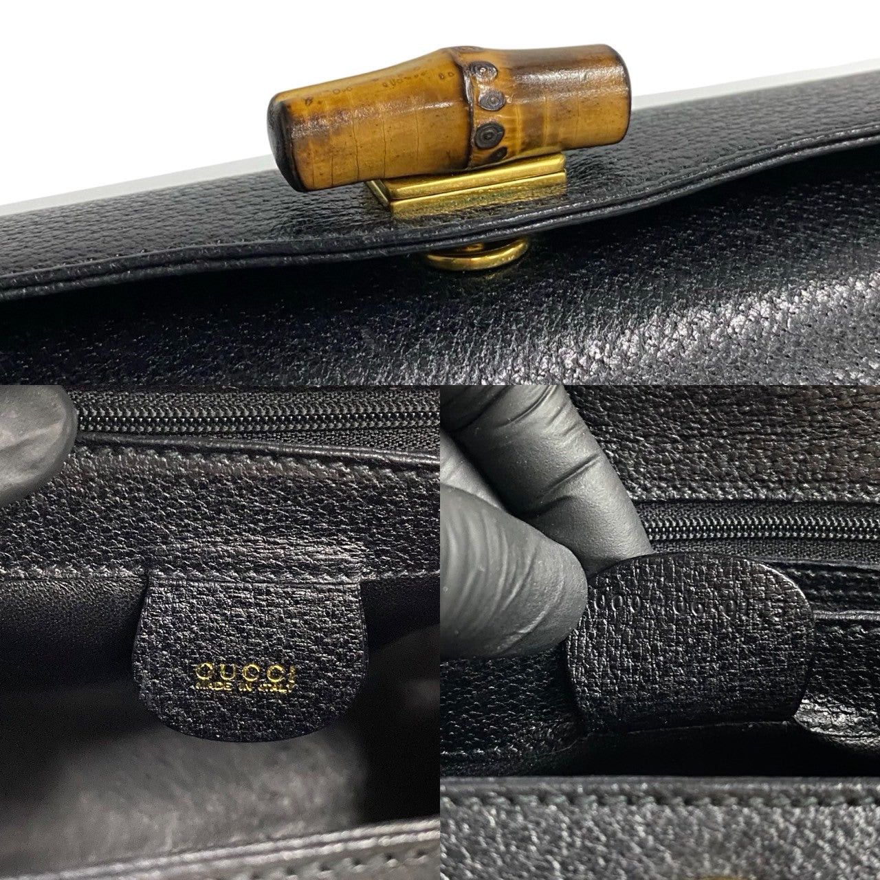 Gucci Gucci Handbag Black Leather Size ONE SIZE - 3 Thumbnail